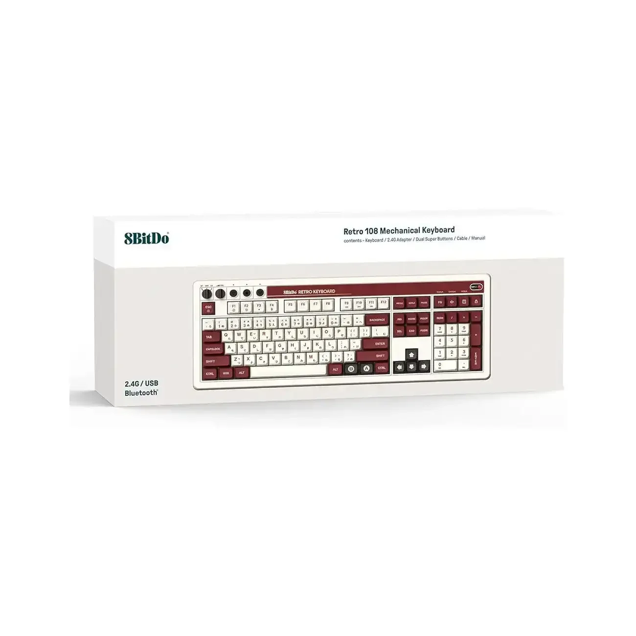 8BitDo - Retro 108 Mechanical Keyboard - Mechaniczna Klawiatura 100% Bezprzewodowa Retro - Image 10