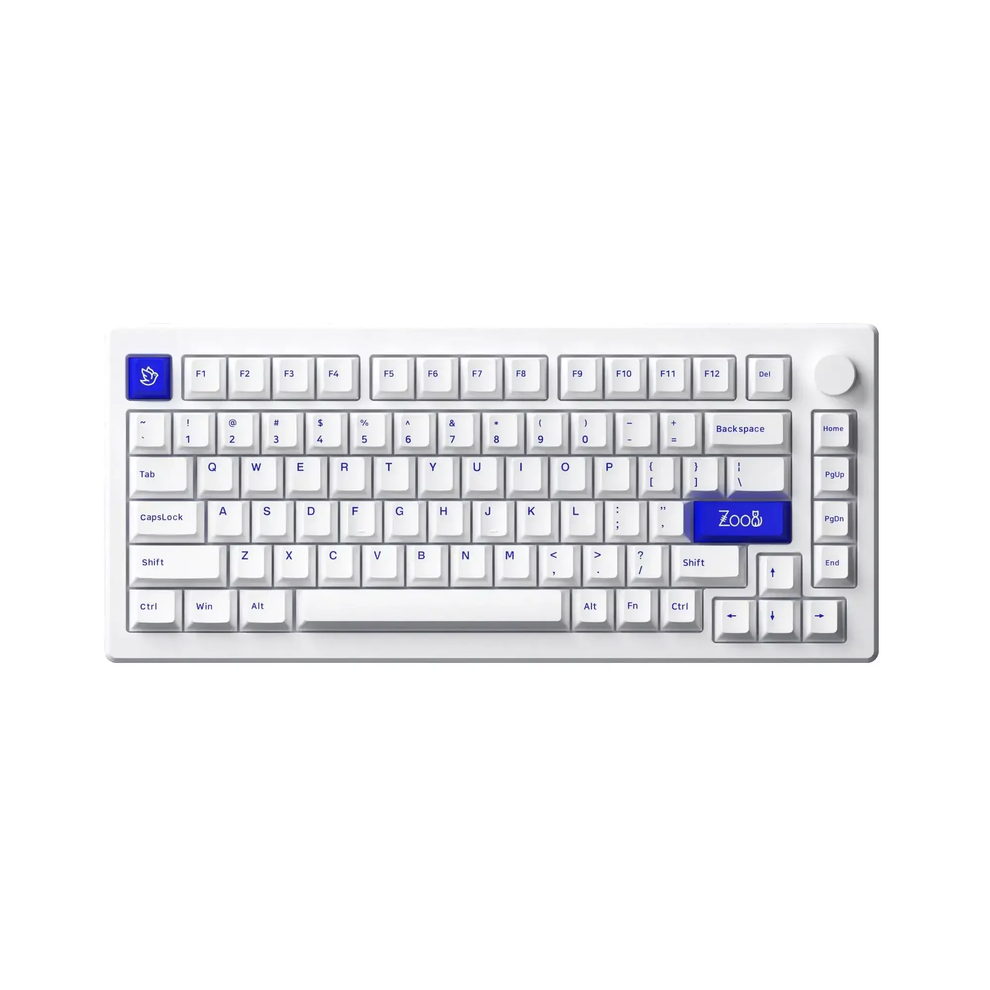 Akko - MOD 007B PC Blue on White Wireless Mechanical Keyboard - Image 2