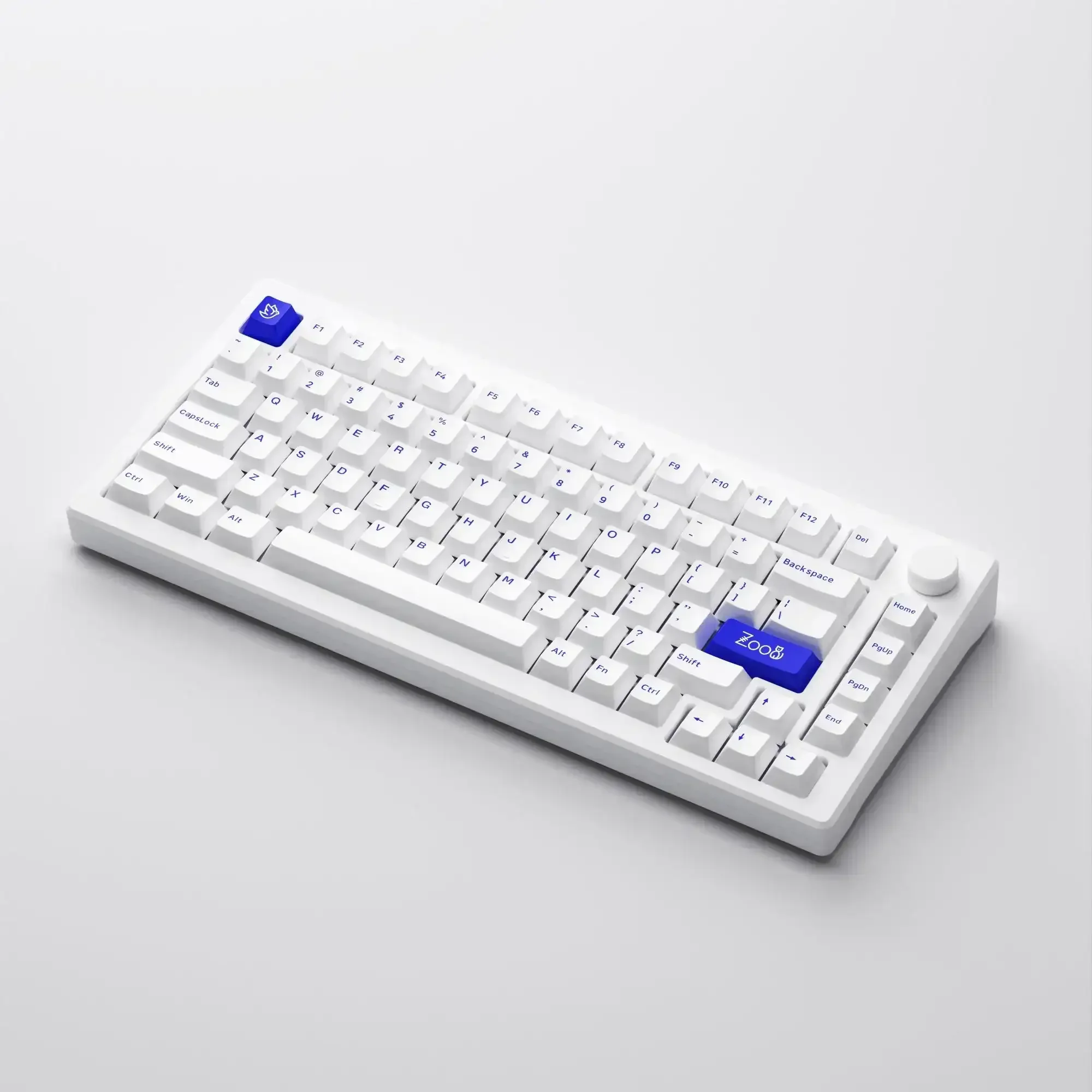 Akko - MOD 007B PC Blue on White Wireless Mechanical Keyboard - Image 4