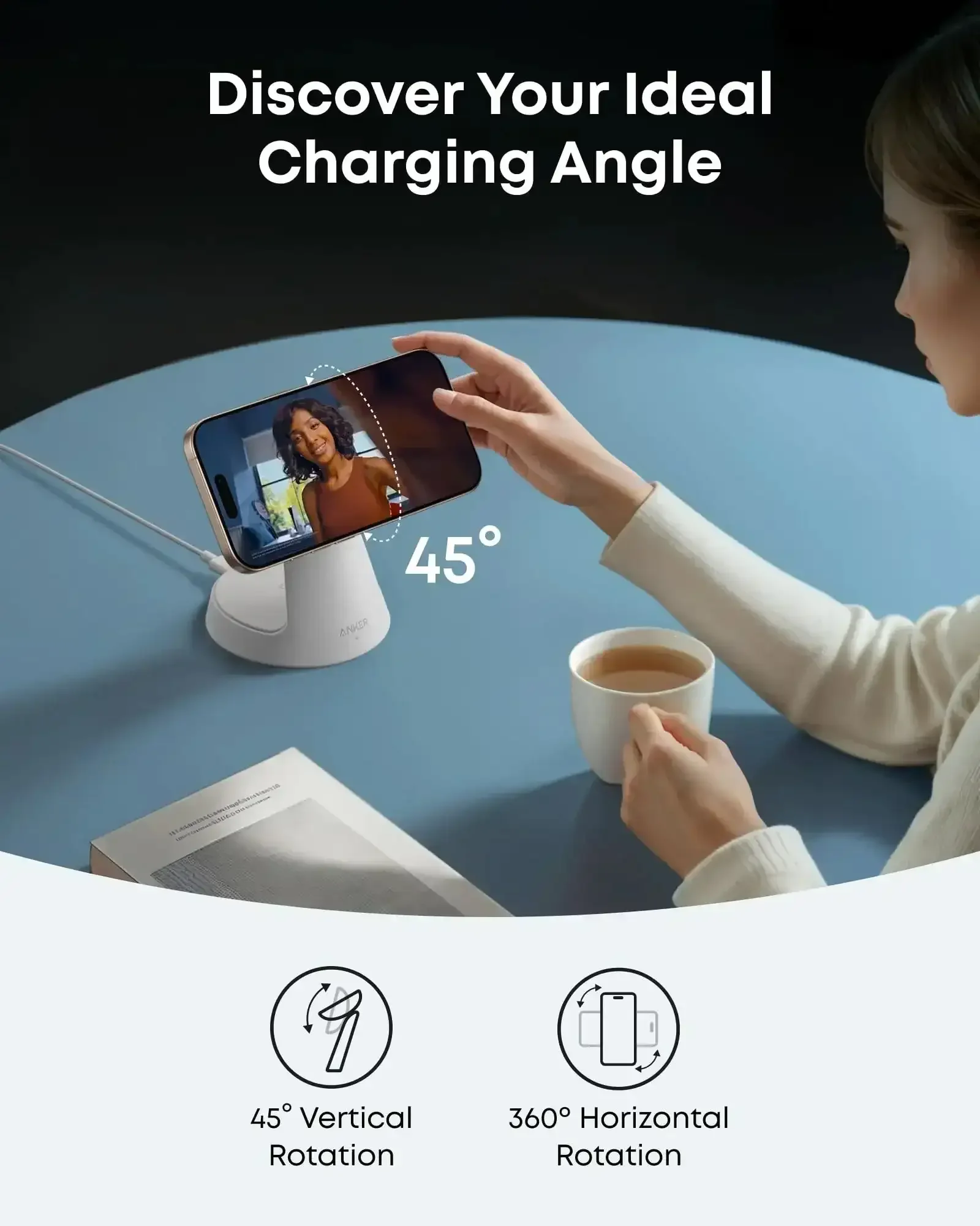 Anker - MagGo Wireless Charging Station (3-in-1, Dock Stand) - Image 9