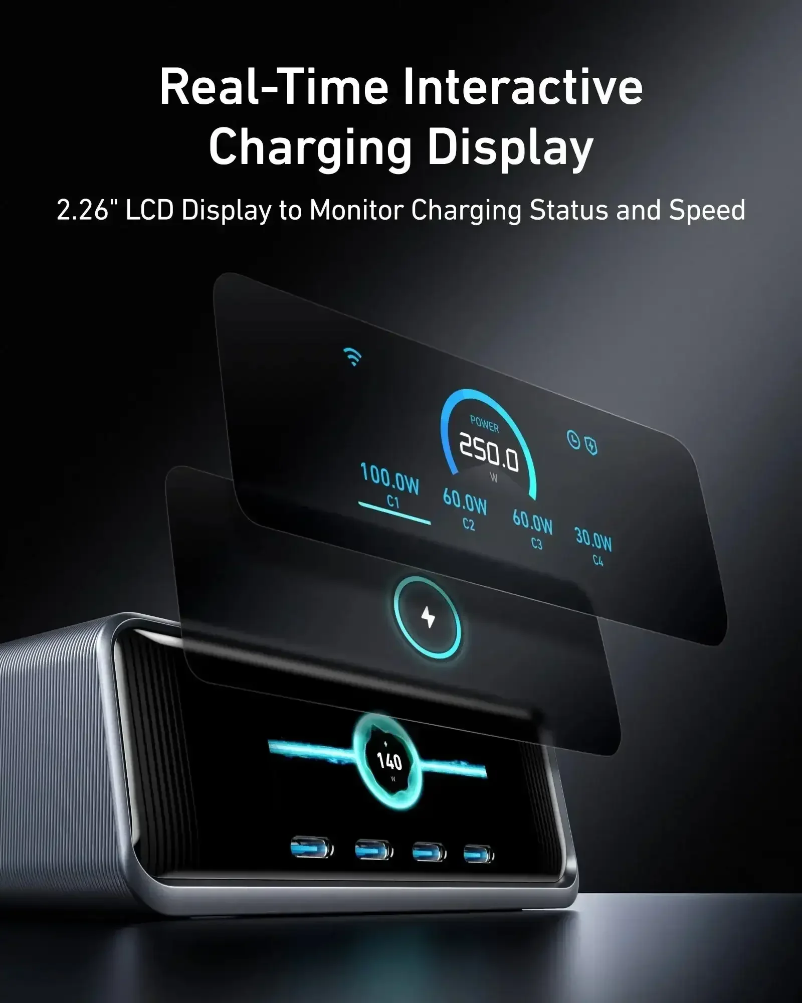Anker - Prime Charger (250W, 6 Ports, GaNPrime) - Ładowarka 250W 6-portowa - Image 4