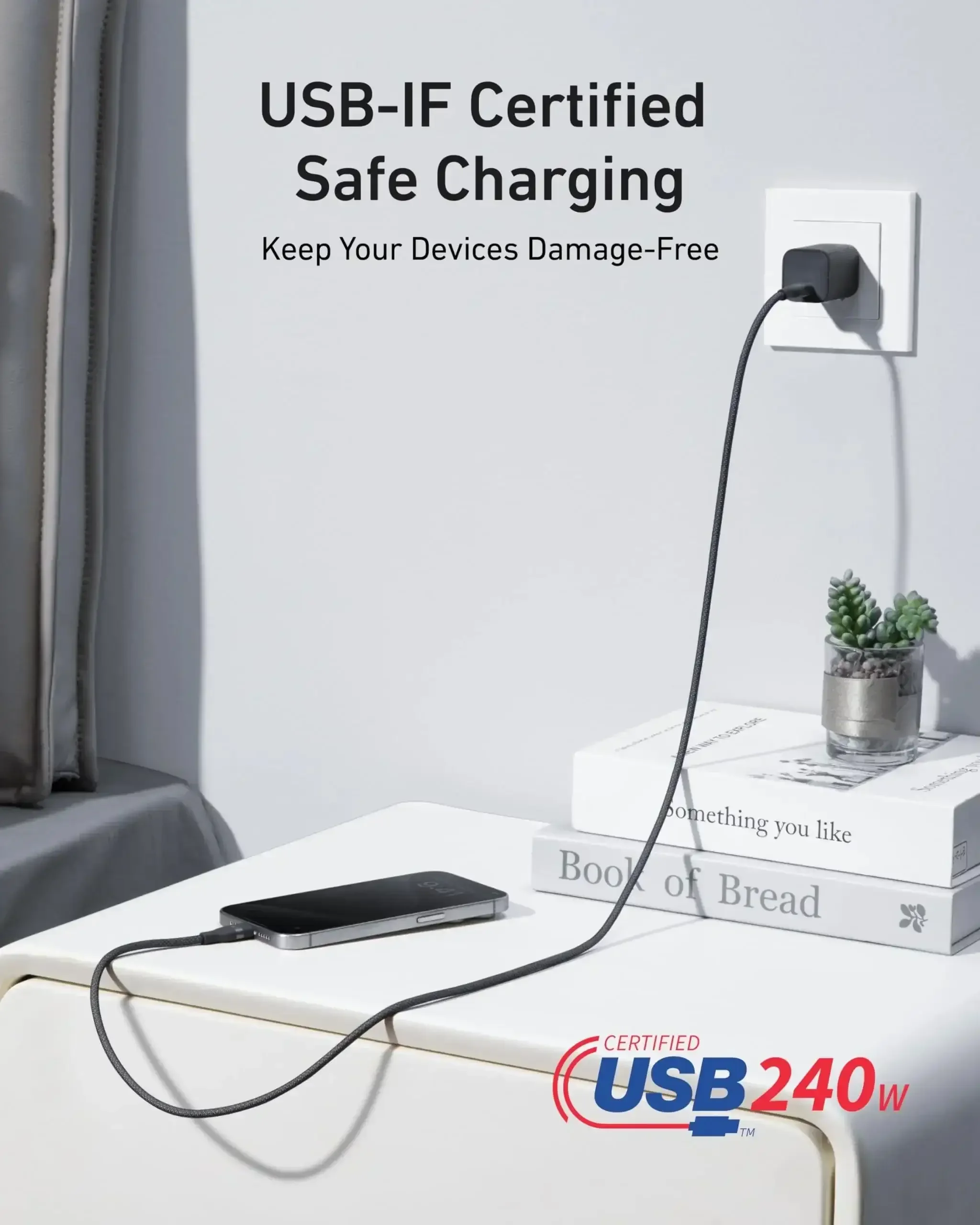 Anker - USB-C to USB-C Cable (240W, Upcycled-Braided) - Kabel USB-C - Image 7