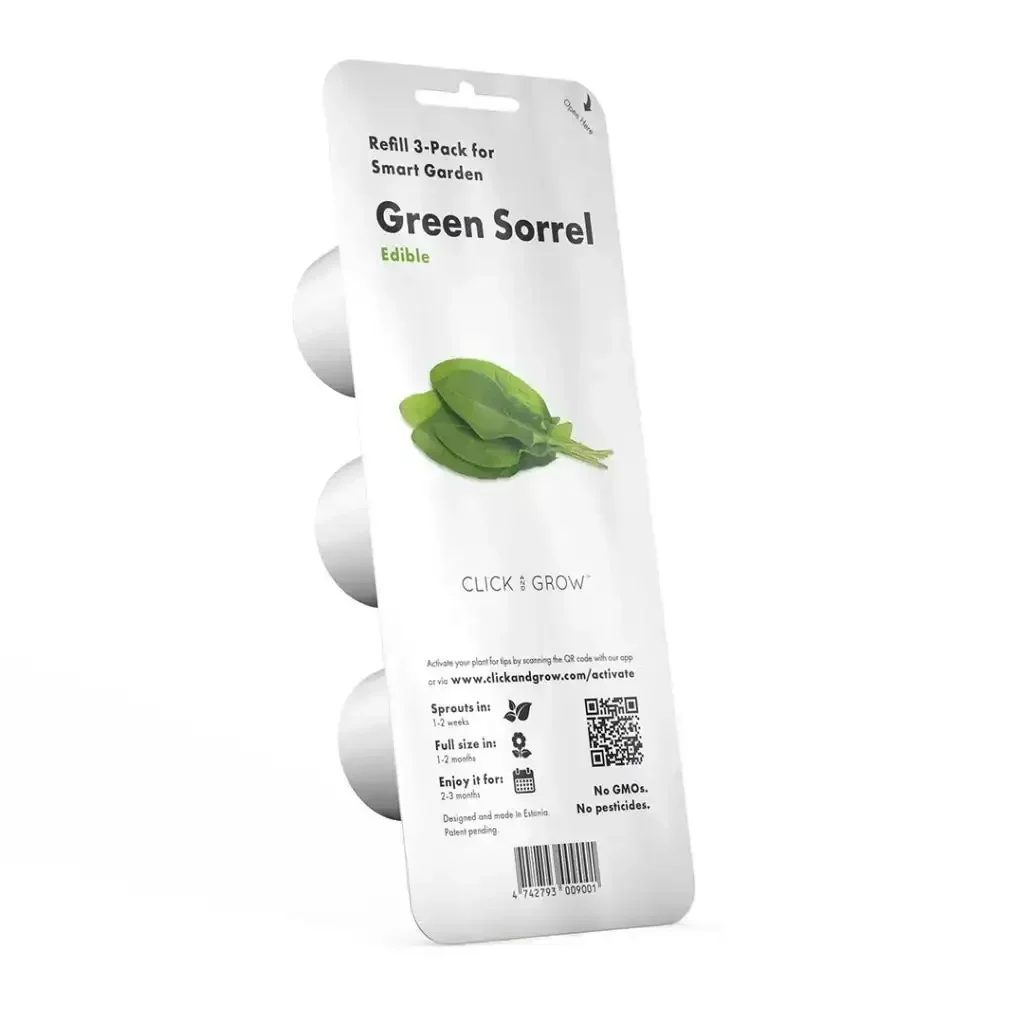 Click & Grow - Smart Garden Refill Green Sorrel - Starter do Uprawy z Nasionami - Szczaw Zwyczajny - Image 2