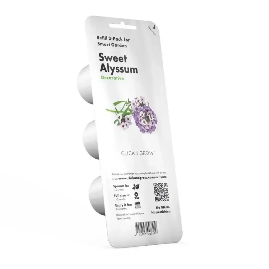Click & Grow - Smart Garden Refill Sweet Alyssum - Starter do Uprawy z Nasionami - Lobularia Nadmorska - Image 2