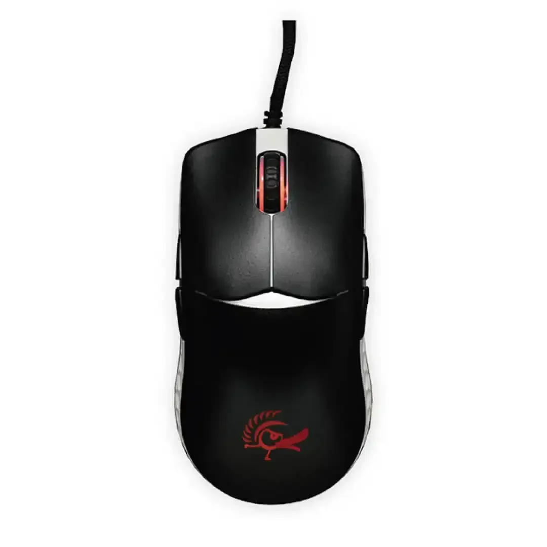 Ducky - Feather Black & White Mouse - Mysz przewodowa