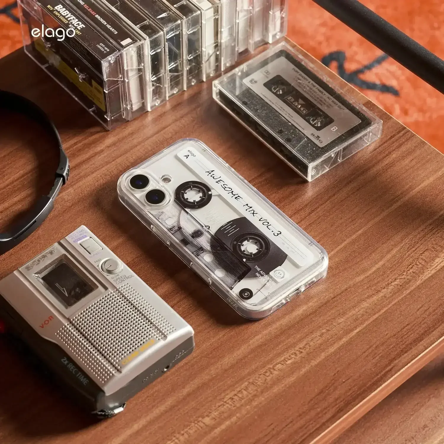 Elago – Cassette Tape 2 Monthly MagSafe do iPhone 17 / Pro / Pro Max / Air - Przezroczyste Etui do iPhone Kaseta - Image 10