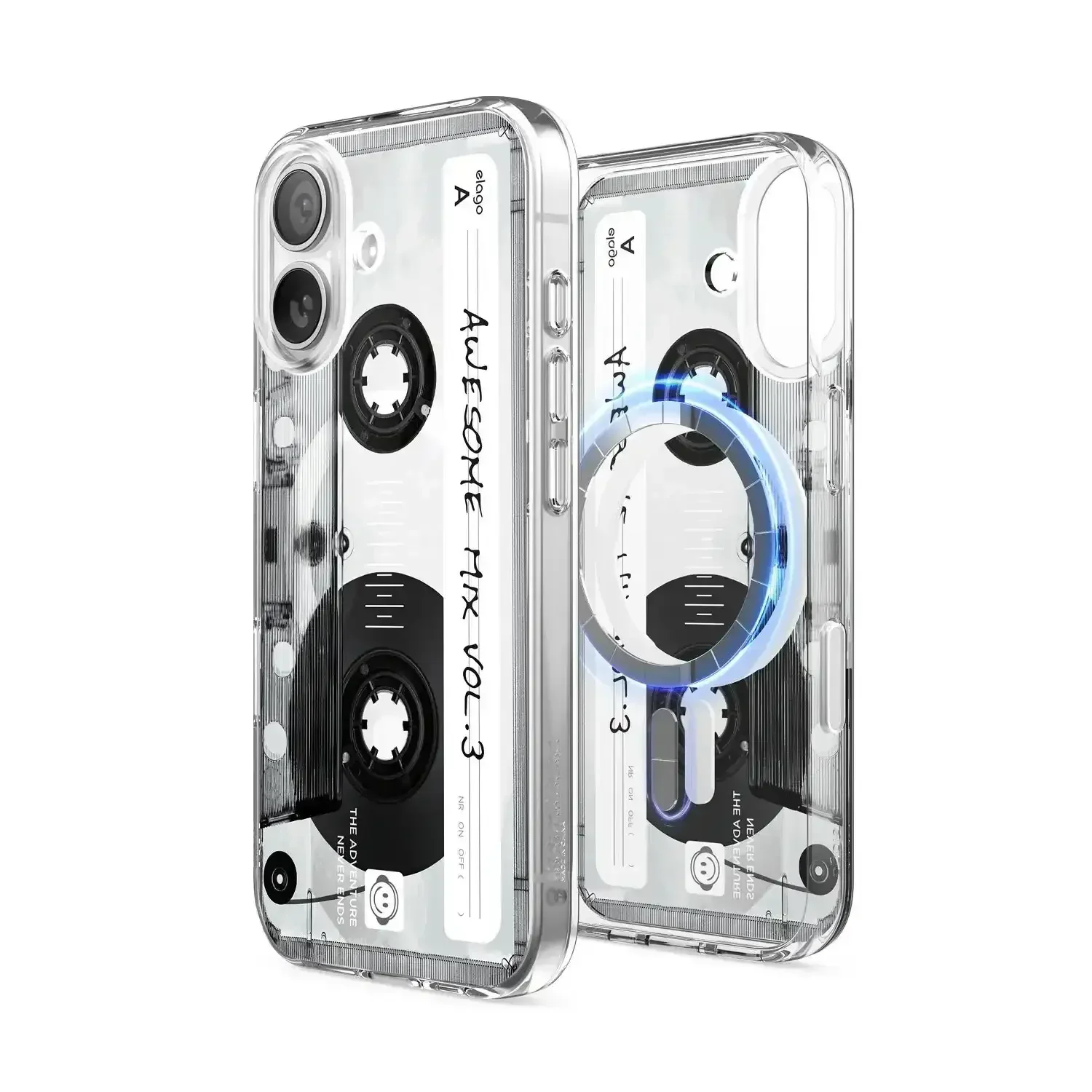 Elago – Cassette Tape 2 Monthly MagSafe do iPhone 17 / Pro / Pro Max / Air - Przezroczyste Etui do iPhone Kaseta - Image 2