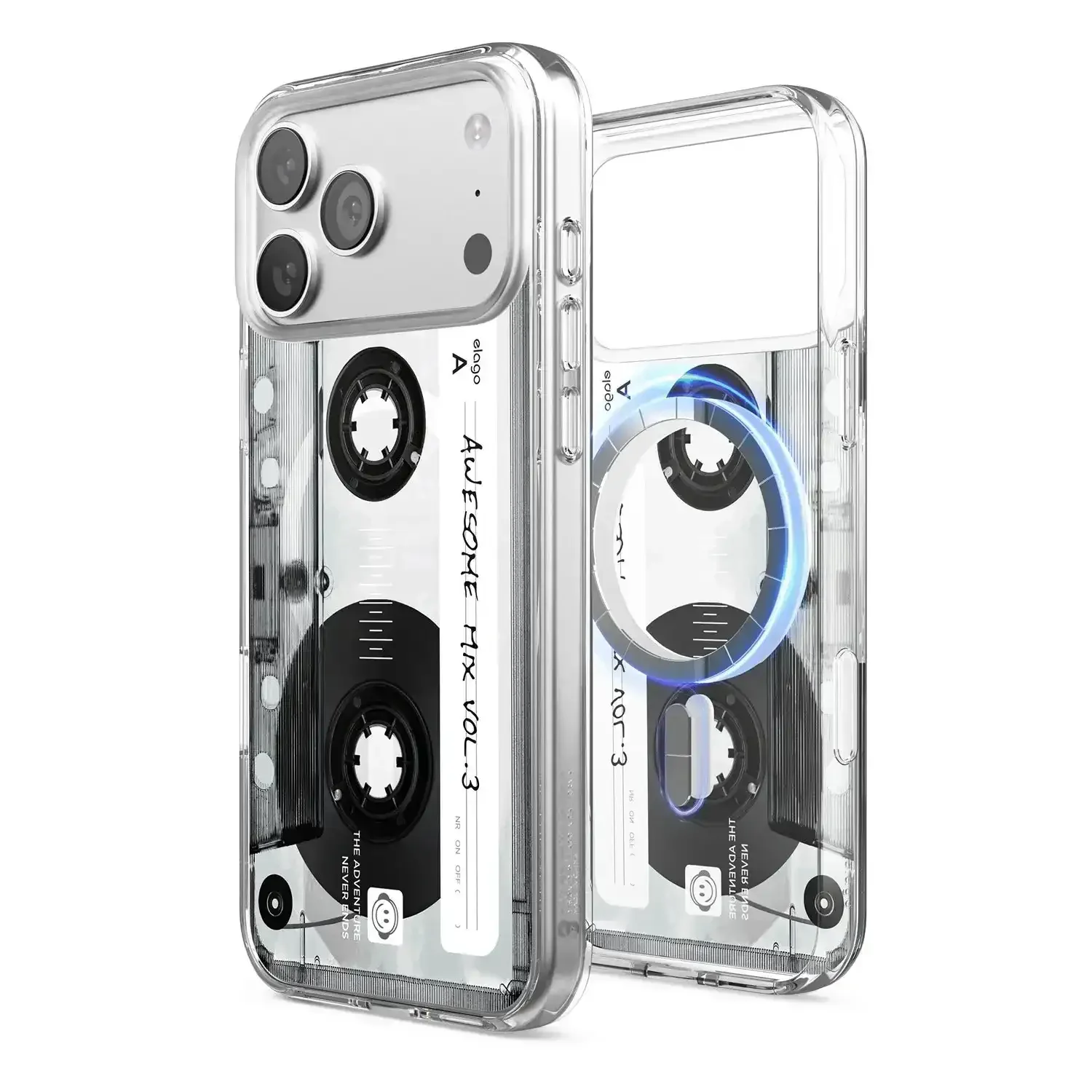 Elago – Cassette Tape 2 Monthly MagSafe do iPhone 17 / Pro / Pro Max / Air - Przezroczyste Etui do iPhone Kaseta - Image 4