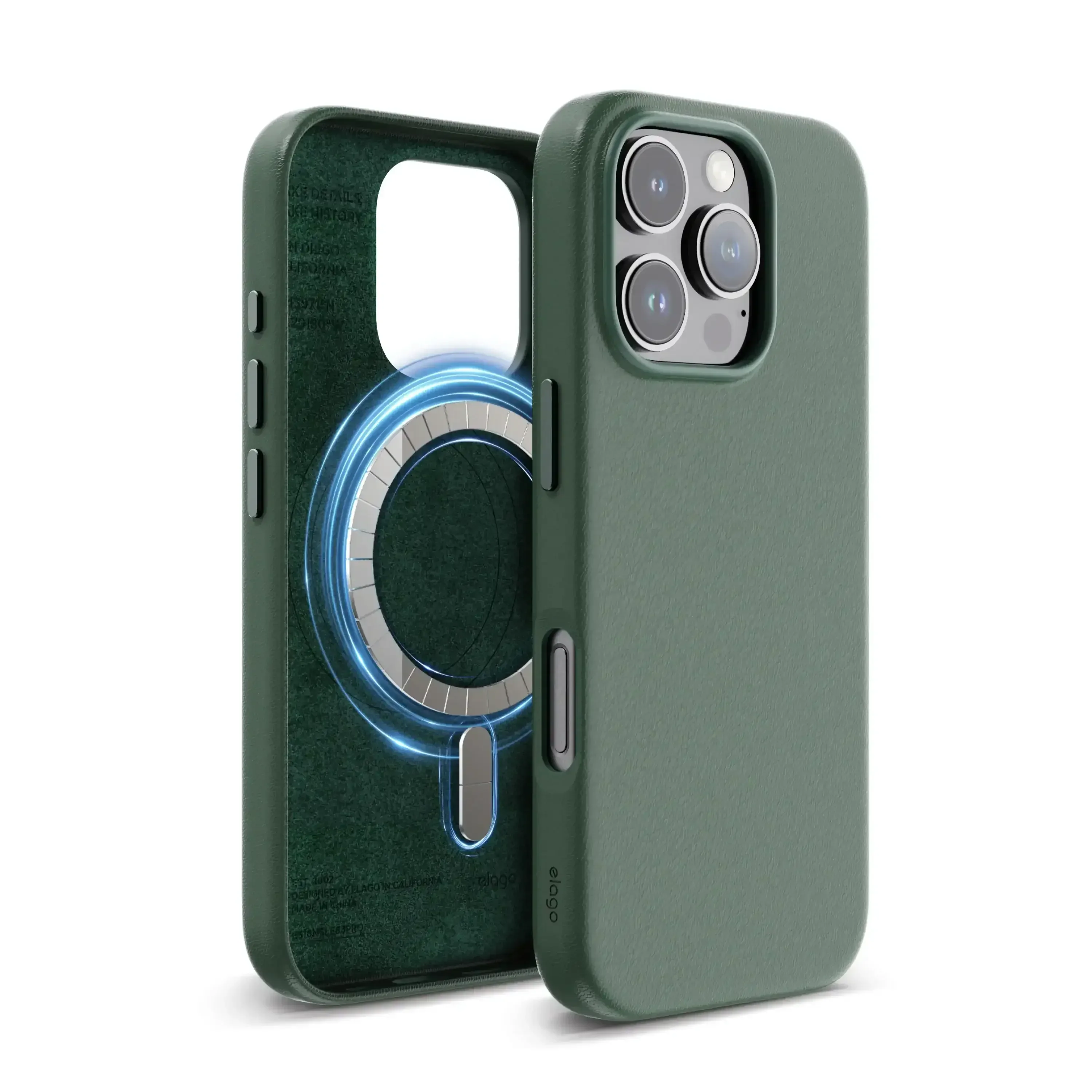 Elago - Magnetic Leather Case for Iphone 16 Pro / Pro Max - Skórzane Etui z MagSafe - Image 4
