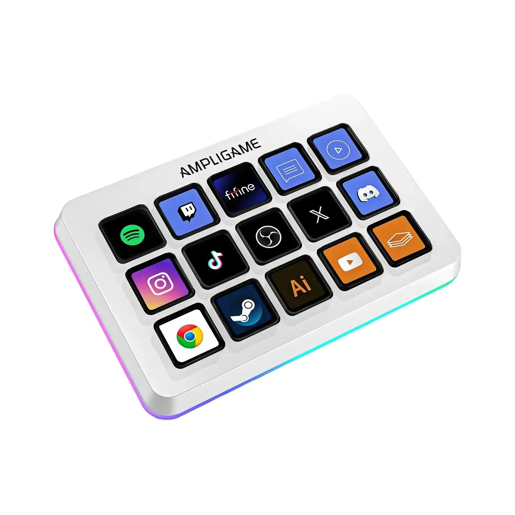 Fifine - AmpliGame - D6 Stream Controller Deck with RGB - Panel Streamingowy z RGB - Image 6