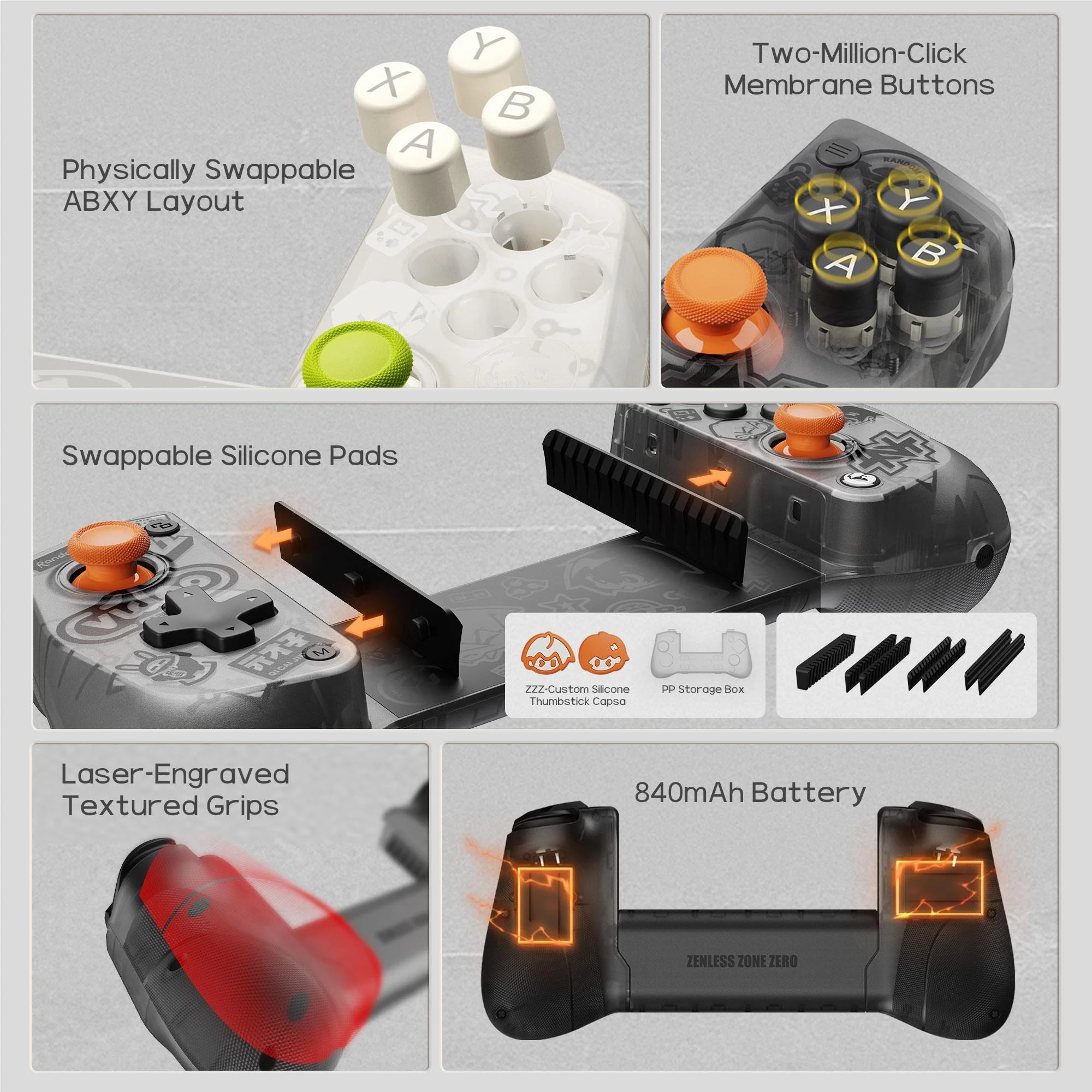 GameSir - X5s Zenless Zone Zero Edition Wireless Mobile Controller - Bezprzewodowy Kontroler do Gier Mobilnych - Image 11