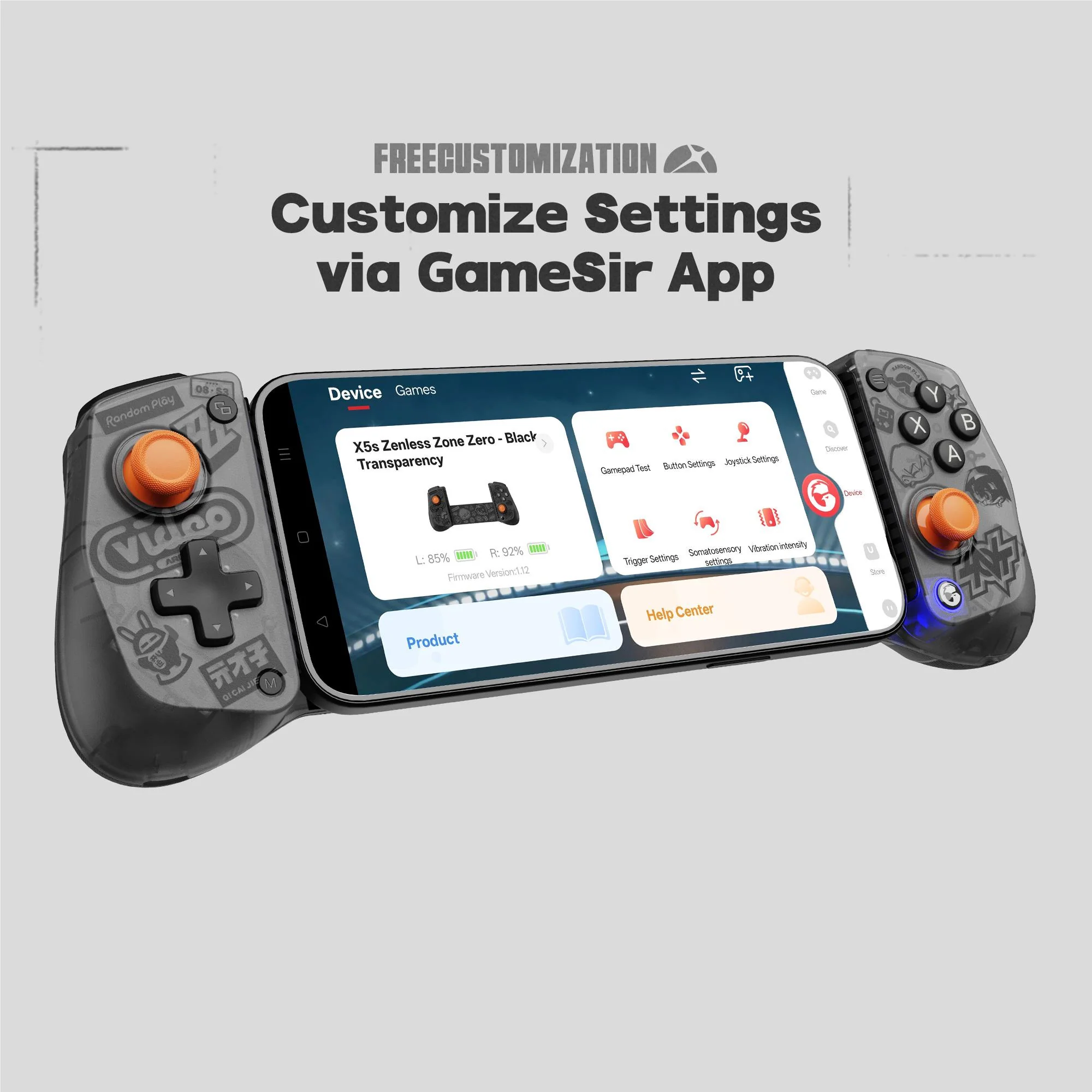 GameSir - X5s Zenless Zone Zero Edition Wireless Mobile Controller - Bezprzewodowy Kontroler do Gier Mobilnych - Image 13