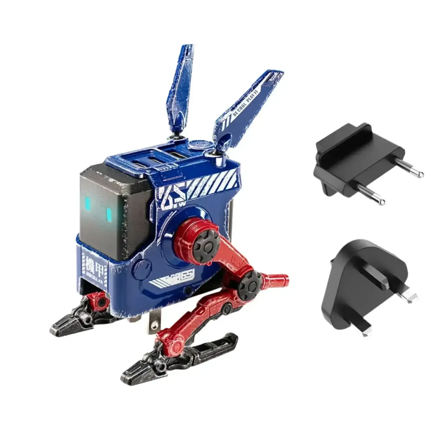 GravaStar - Alpha65 GaN 65W War Damaged Blaze Blue Wall Charger - Ładowarka - Image 3