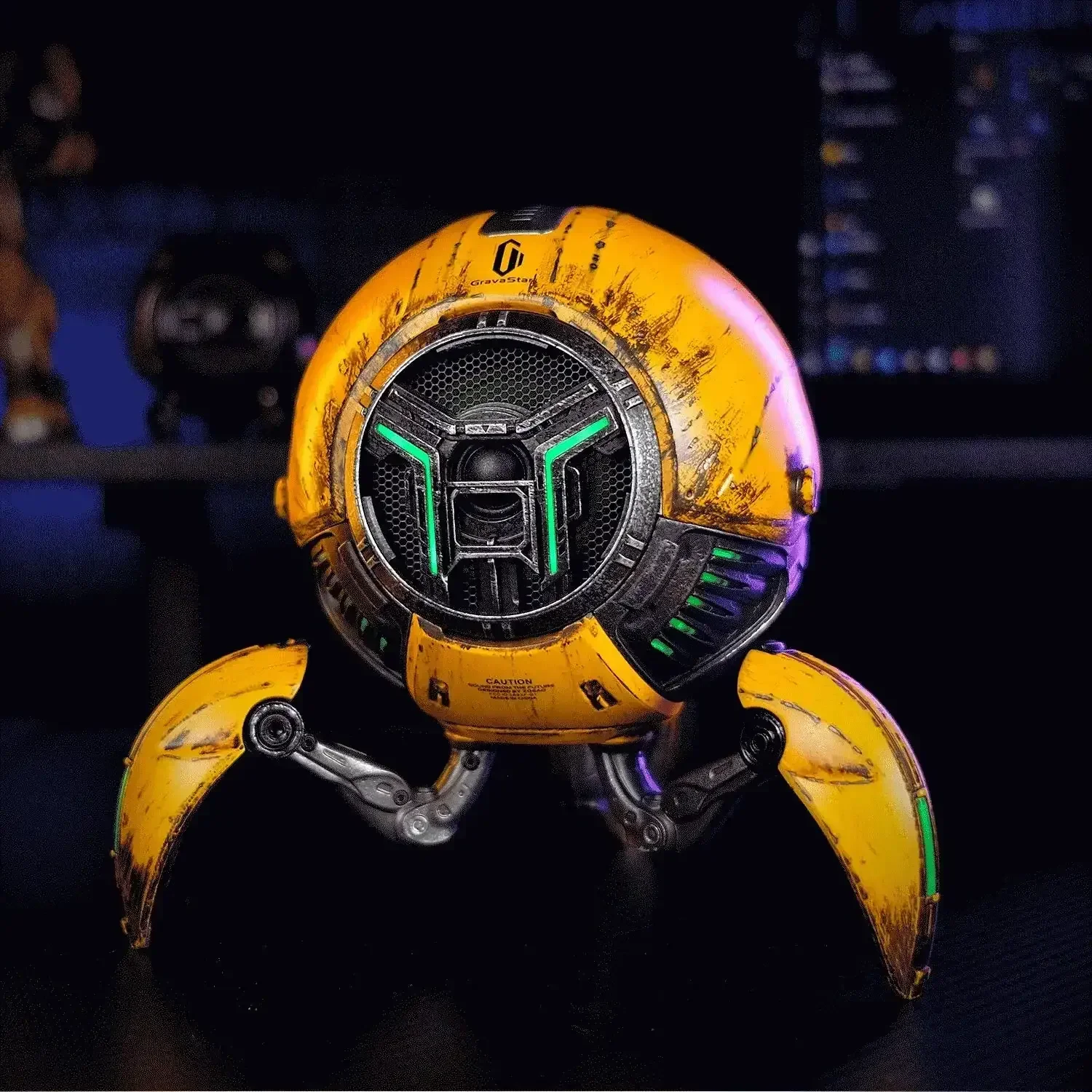 GravaStar - Mars Pro Special Edition War-Damaged Yellow Wireless Bluetooth Speaker - Bezprzewodowy Głośnik Bluetooth - Image 3