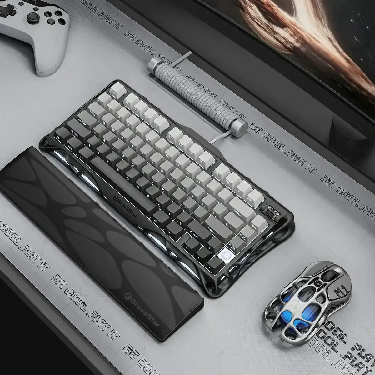 GravaStar - Mercury K1 Gradient Black Wireless Mechanical Keyboard - Bezprzewodowa Klawiatura Mechaniczna - Image 6