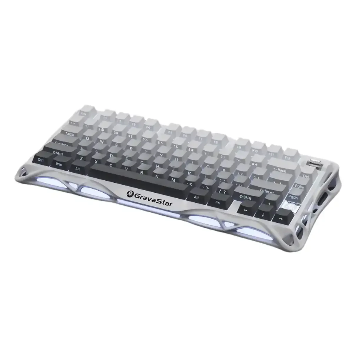 GravaStar - Mercury K1 Gradient White Wireless Mechanical Keyboard - Bezprzewodowa Klawiatura Mechaniczna