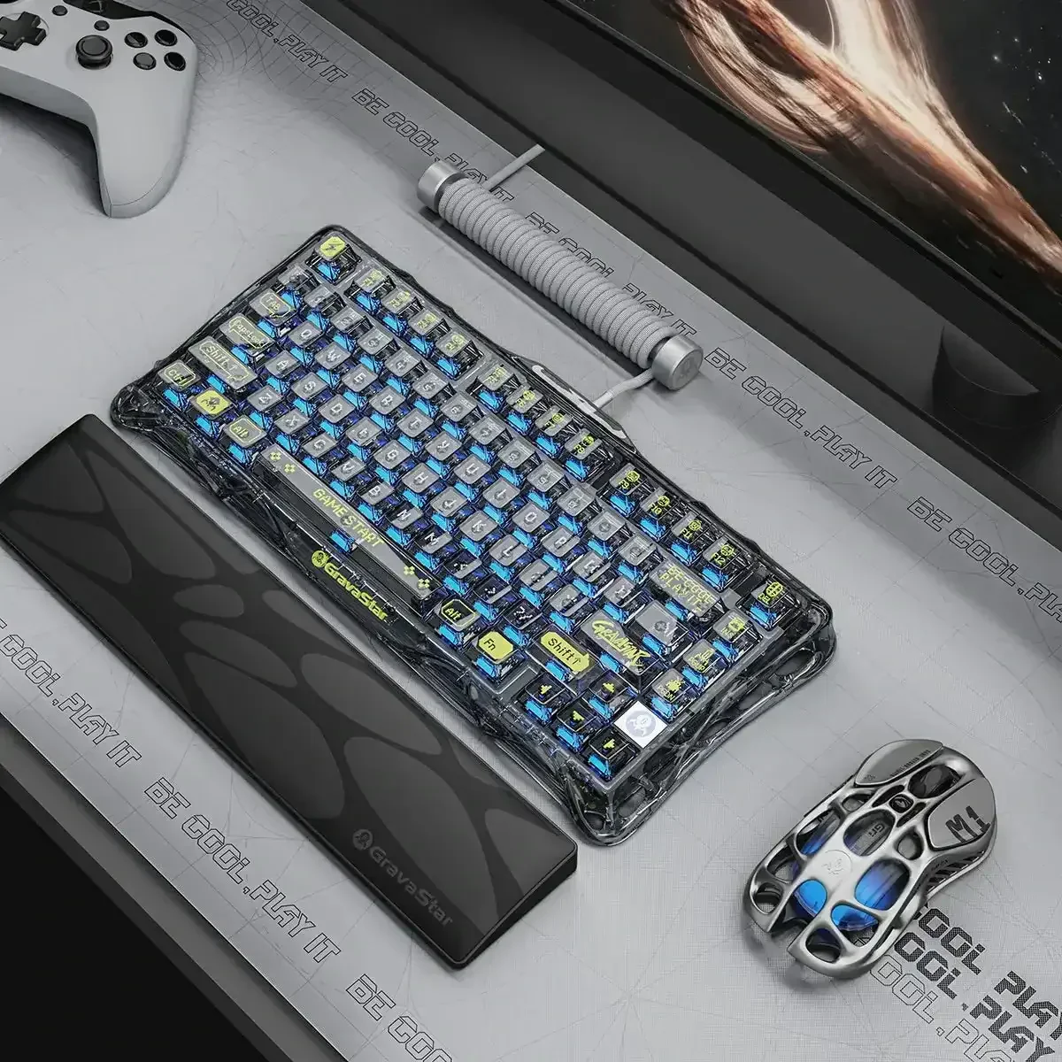 GravaStar - Mercury K1 Lite Transparent Black - Wireless Mechanical Keyboard - Bezprzewodowa Klawiatura Mechaniczna - Image 5