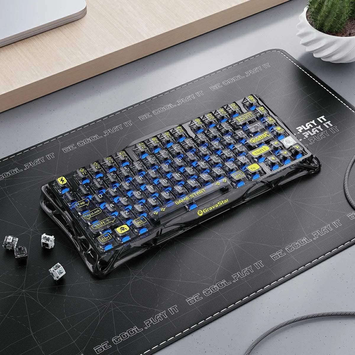 GravaStar - Mercury K1 Lite Transparent Black - Wireless Mechanical Keyboard - Bezprzewodowa Klawiatura Mechaniczna - Image 6