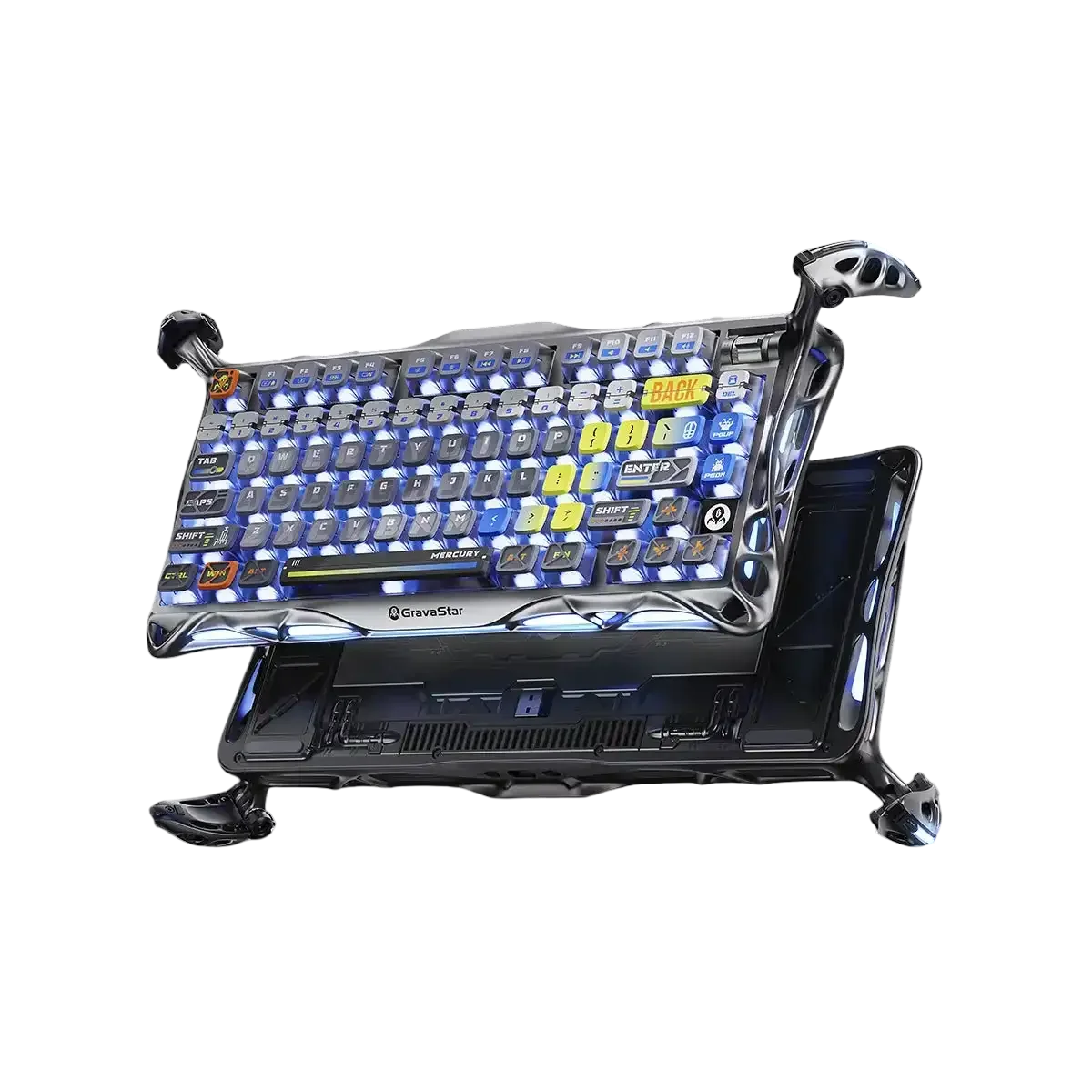 GravaStar - Mercury K1 Pro Interstellar Silver Wireless Mechanical Keyboard - Bezprzewodowa Klawiatura Mechaniczna - Image 5