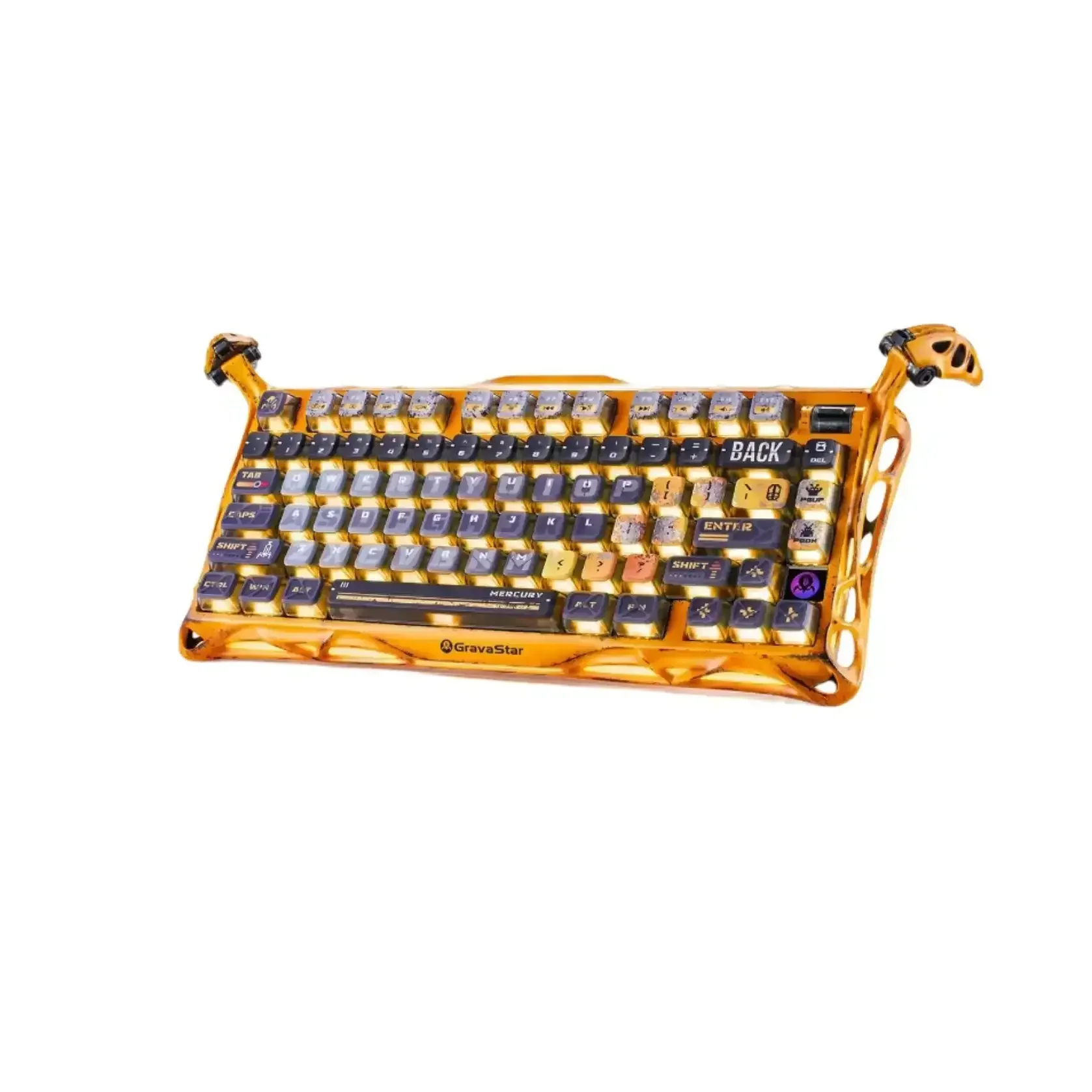 GravaStar - Mercury K1 Pro Special Edition Battle-Worn Yellow Wireless Mechanical Keyboard - Bezprzewodowa Klawiatura Mechaniczna