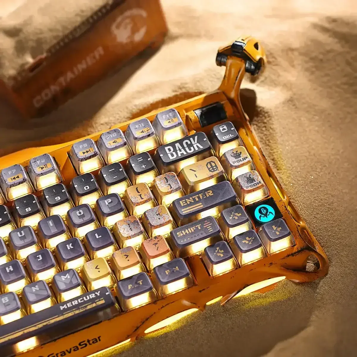 GravaStar - Mercury K1 Pro Special Edition Battle-Worn Yellow Wireless Mechanical Keyboard - Bezprzewodowa Klawiatura Mechaniczna - Image 3