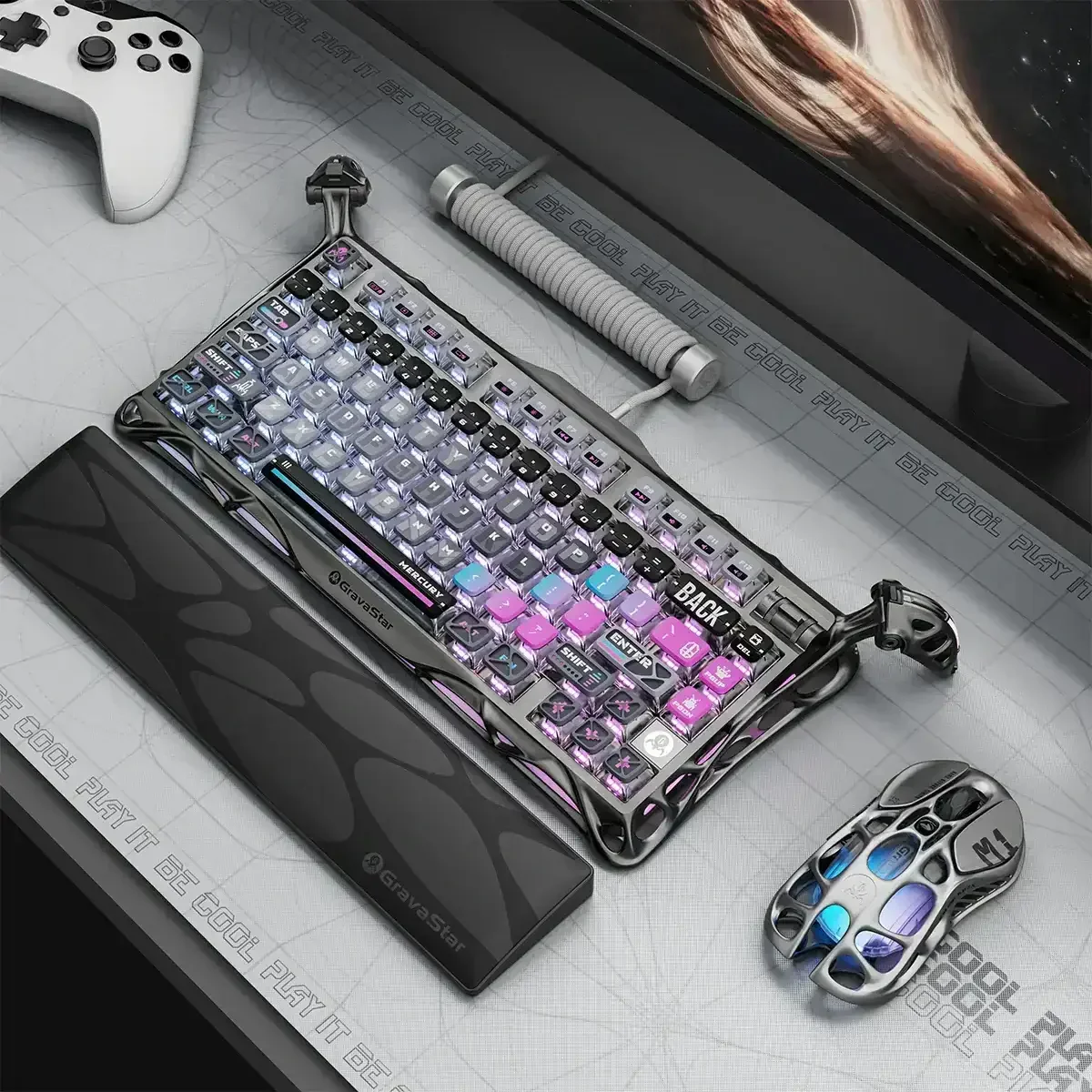 GravaStar - Mercury K1 Pro Special Edition Cyberpunk Wireless Mechanical Keyboard - Bezprzewodowa Klawiatura Mechaniczna - Image 7