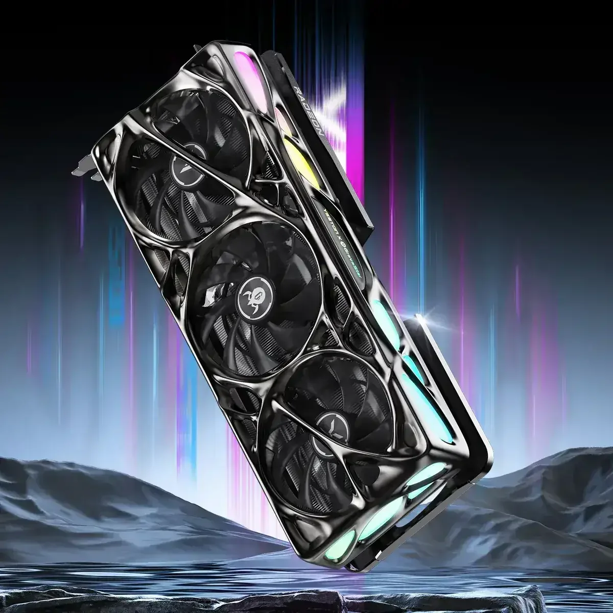 GravaStar x Yeston - AMD RADEON RX 9070 XT 16G GDDR6 Mercury Nova OC - Karta Graficzna - Image 4