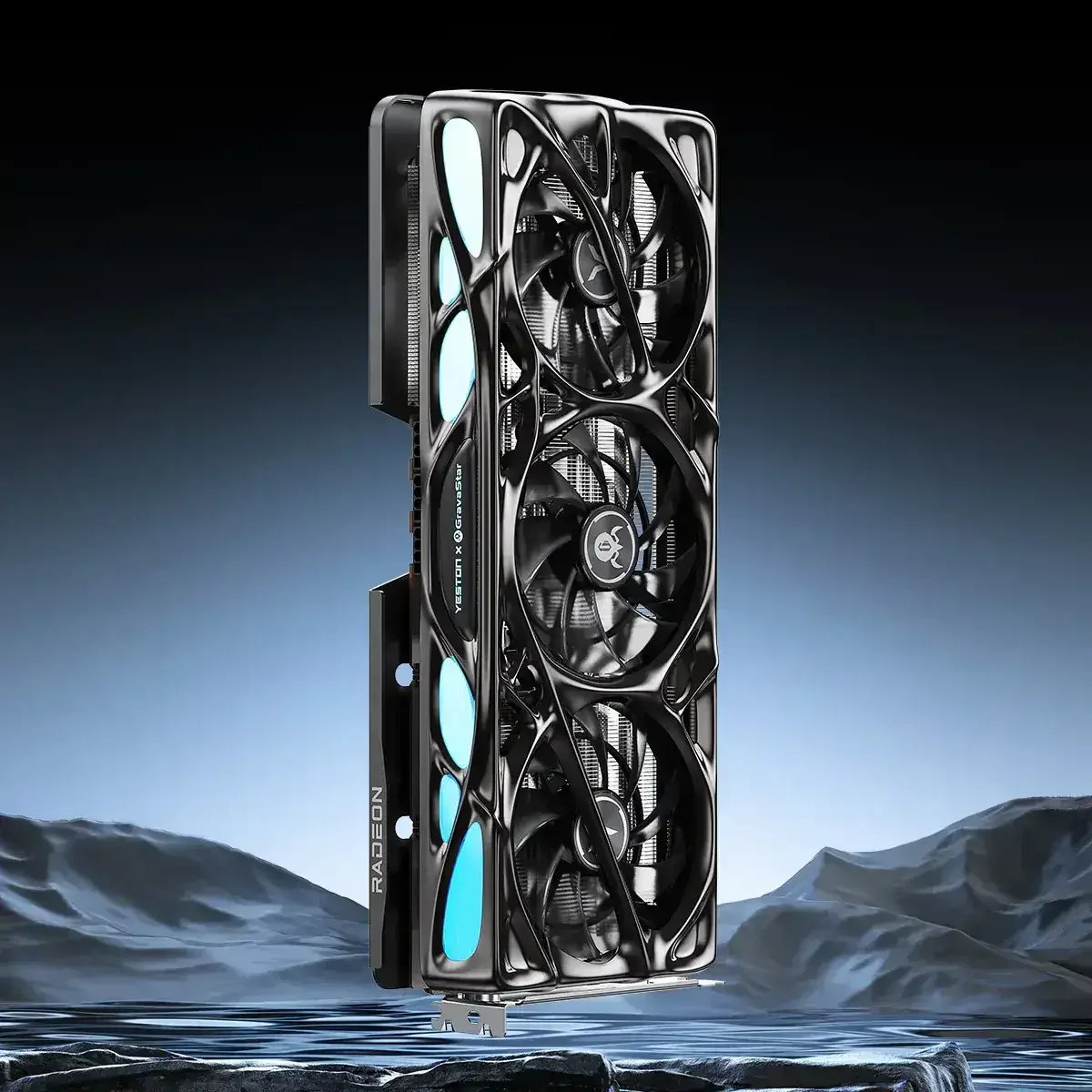 GravaStar x Yeston - AMD RADEON RX 9070 XT 16G GDDR6 Mercury Nova OC - Karta Graficzna - Image 7