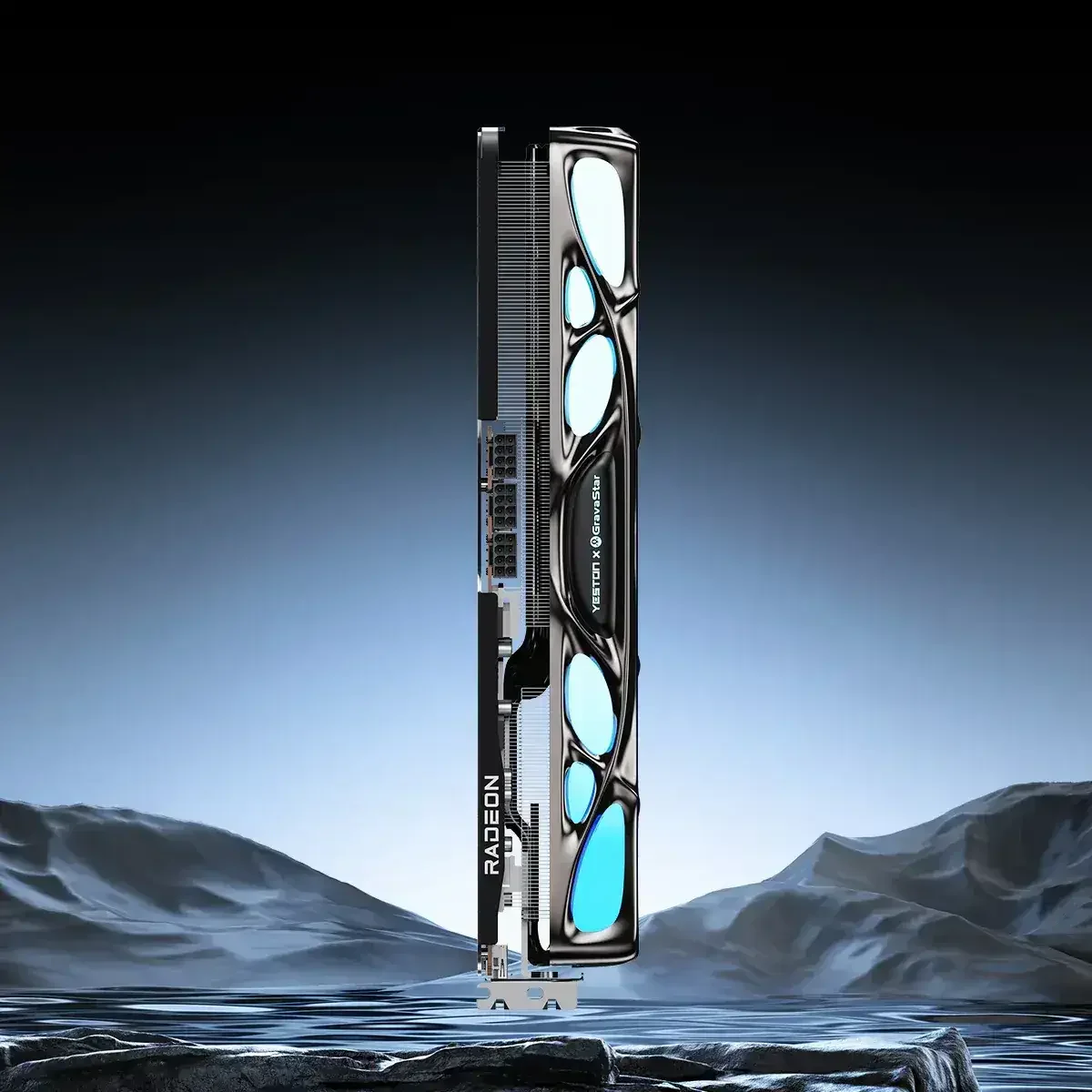 GravaStar x Yeston - AMD RADEON RX 9070 XT 16G GDDR6 Mercury Nova OC - Karta Graficzna - Image 9