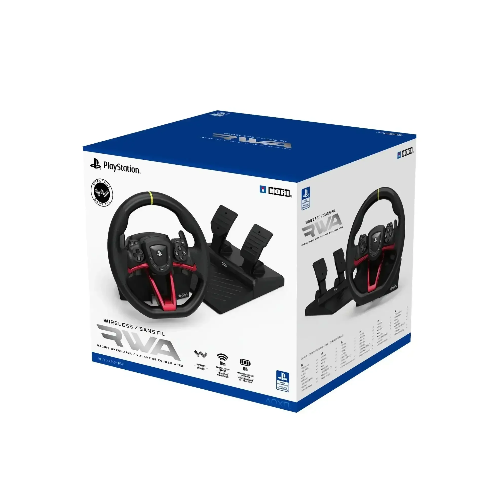 HORI - Wireless Racing Wheel Apex for Playstation 5, PlayStation 4 and PC - Kierownica Wyścigowa z Pedałami - Image 5