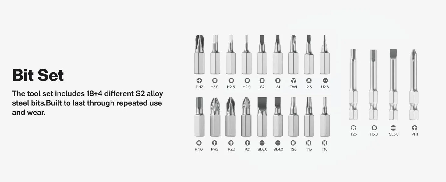 HOTO - 40 Piece Household Tool Kit - Zestaw Narzędzi Domowych z Wkrętakiem 3.6V - Image 3