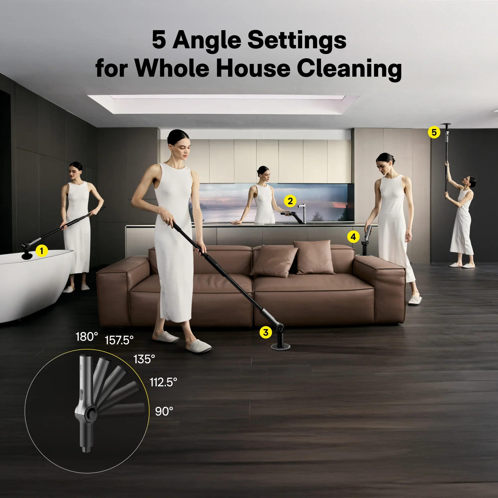 HOTO - HOTO Flexi™ Cordless Spin Scrubber - Wielofunkcyjna Szczotka Elektryczna - Image 4