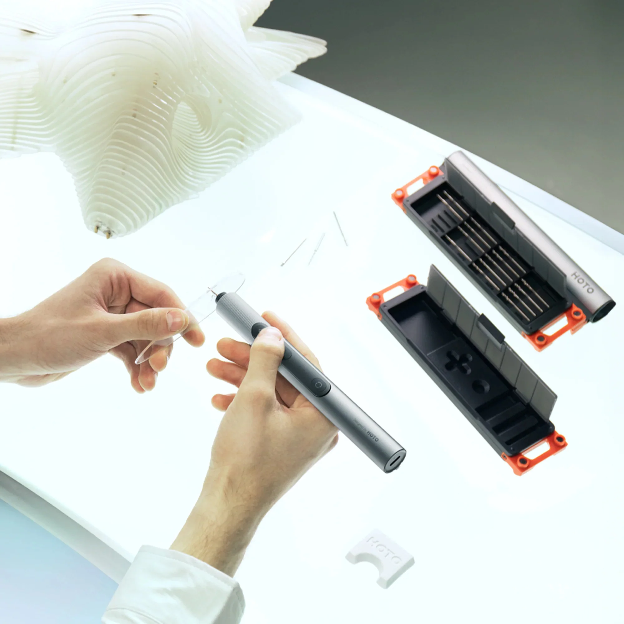 Hoto - SNAPBLOQ™ D-A03 - Electric Mini Drill Set (20-Piece) - Precyzyjna Mini Wiertarka Bezszczotkowa - Image 4