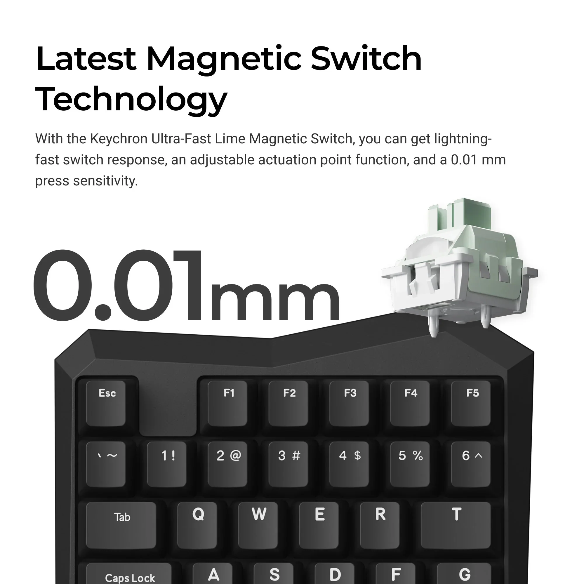 Keychron - C0 HE One Handed Magnetic Switch Gaming Keyboard - Magnetyczna Klawiatura Jednoręczna - Image 2