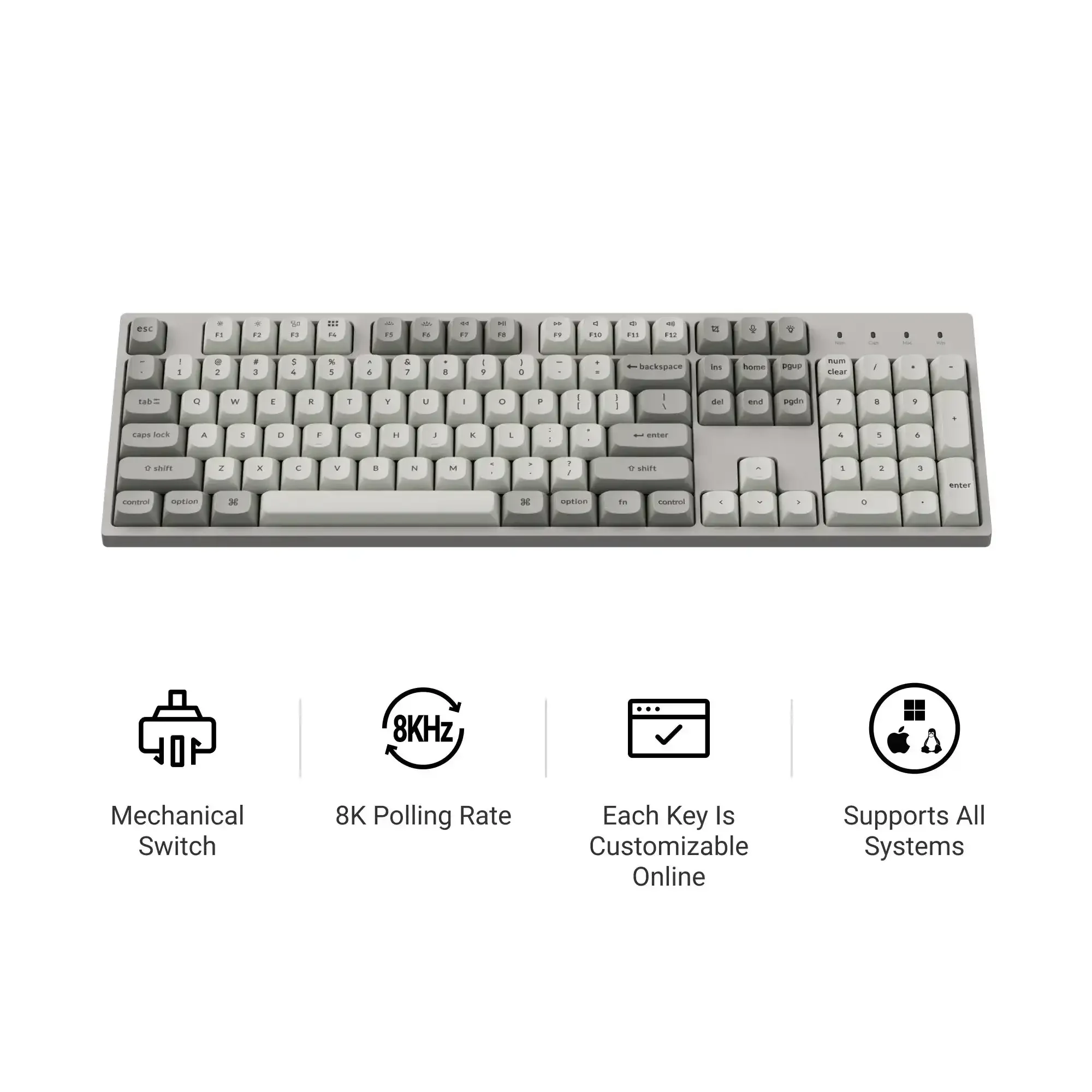 Keychron - C2 Pro 8K QMK Wired Custom Mechanical Keyboard - Image 2