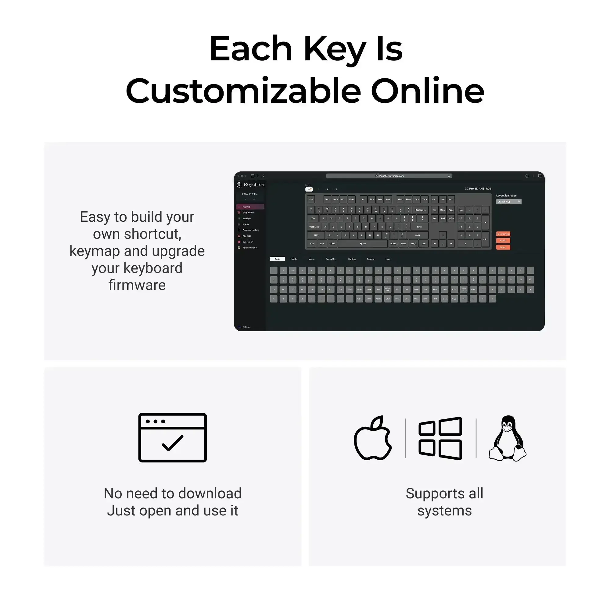 Keychron - C2 Pro 8K QMK Wired Custom Mechanical Keyboard - Image 6