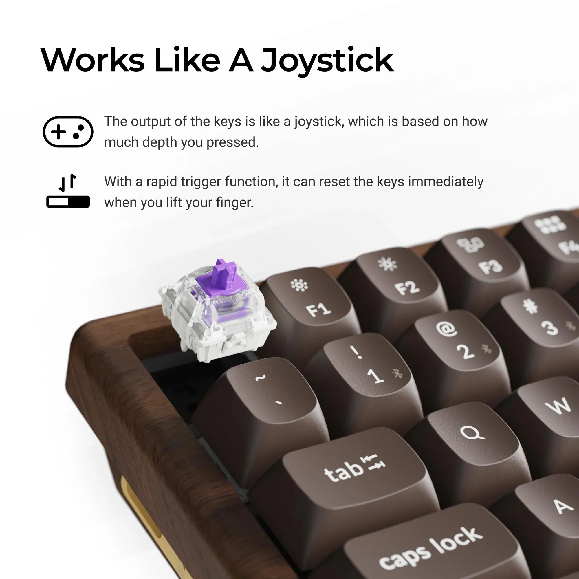 Keychron - K2 HE Wireless Magnetic Switch Custom Keyboard All-Wood Special Edition - Bezprzewodowa Drewniana Klawiatura Magnetyczna - Image 5