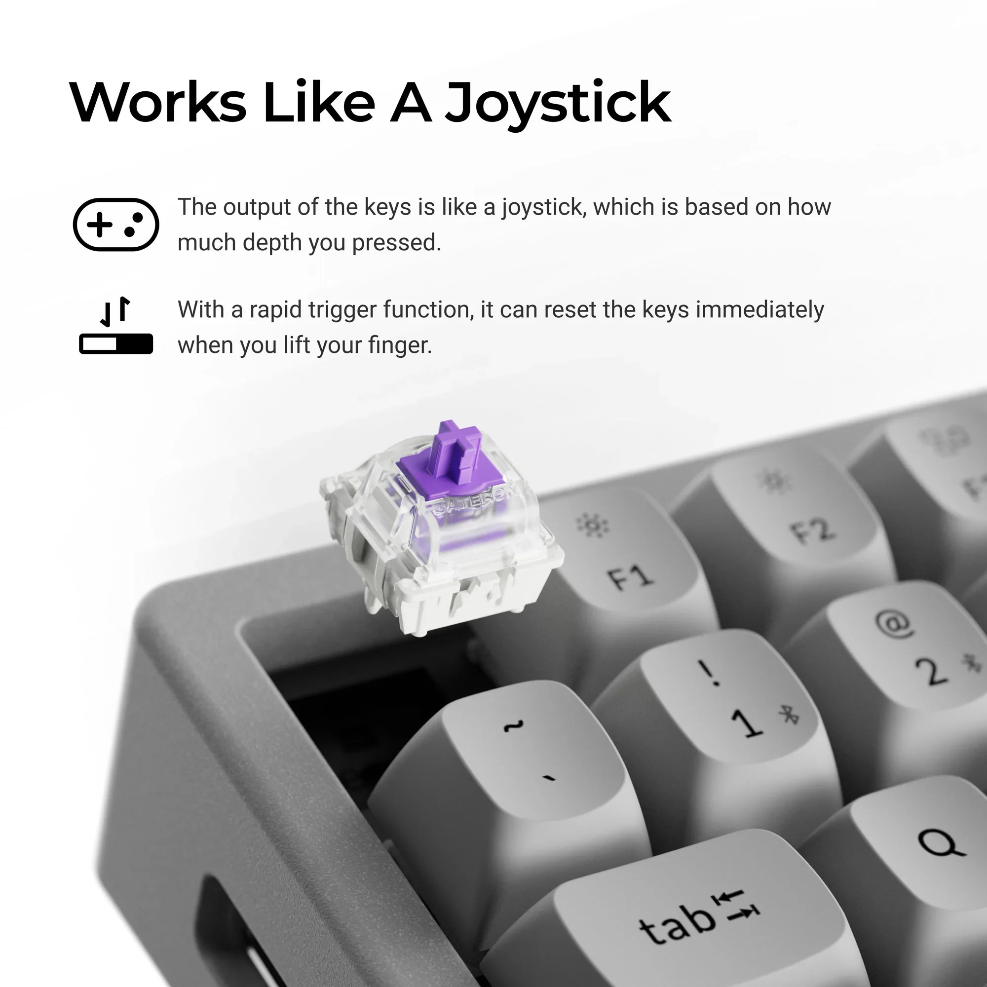 Keychron - K2 HE Wireless Magnetic Switch Custom Keyboard Concrete Edition - Bezprzewodowa Klawiatura Magnetyczna - Image 2