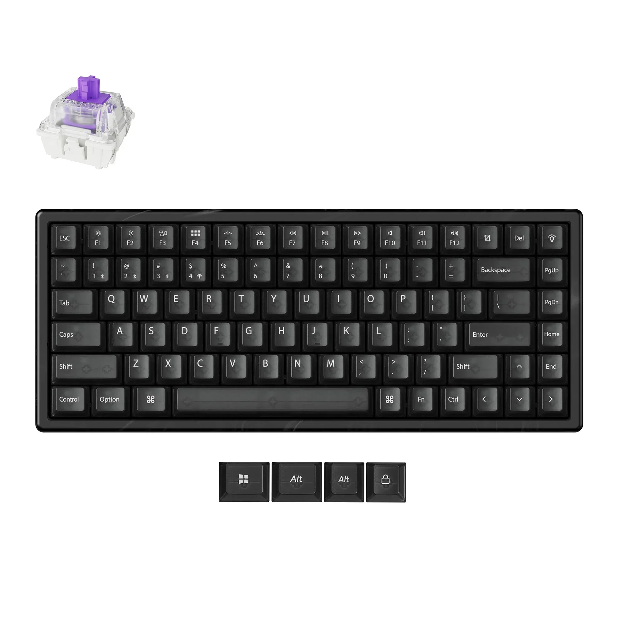 Keychron - K2 HE Wireless Magnetic Switch Custom Keyboard Resin Edition - Bezprzewodowa Klawiatura Magnetyczna