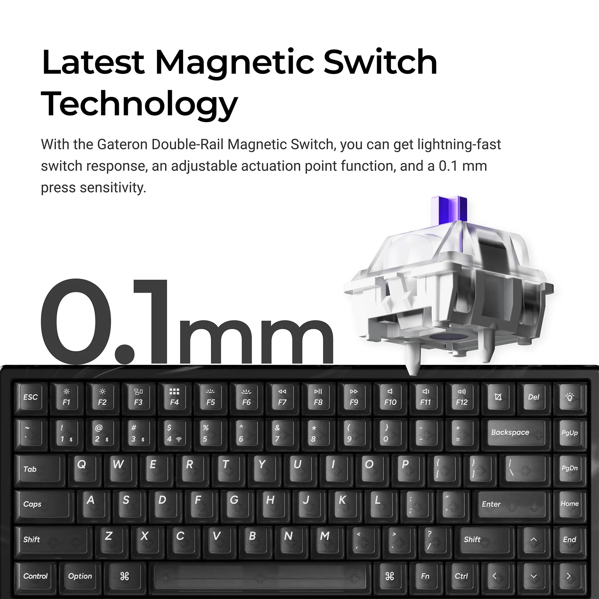Keychron - K2 HE Wireless Magnetic Switch Custom Keyboard Resin Edition - Bezprzewodowa Klawiatura Magnetyczna - Image 3