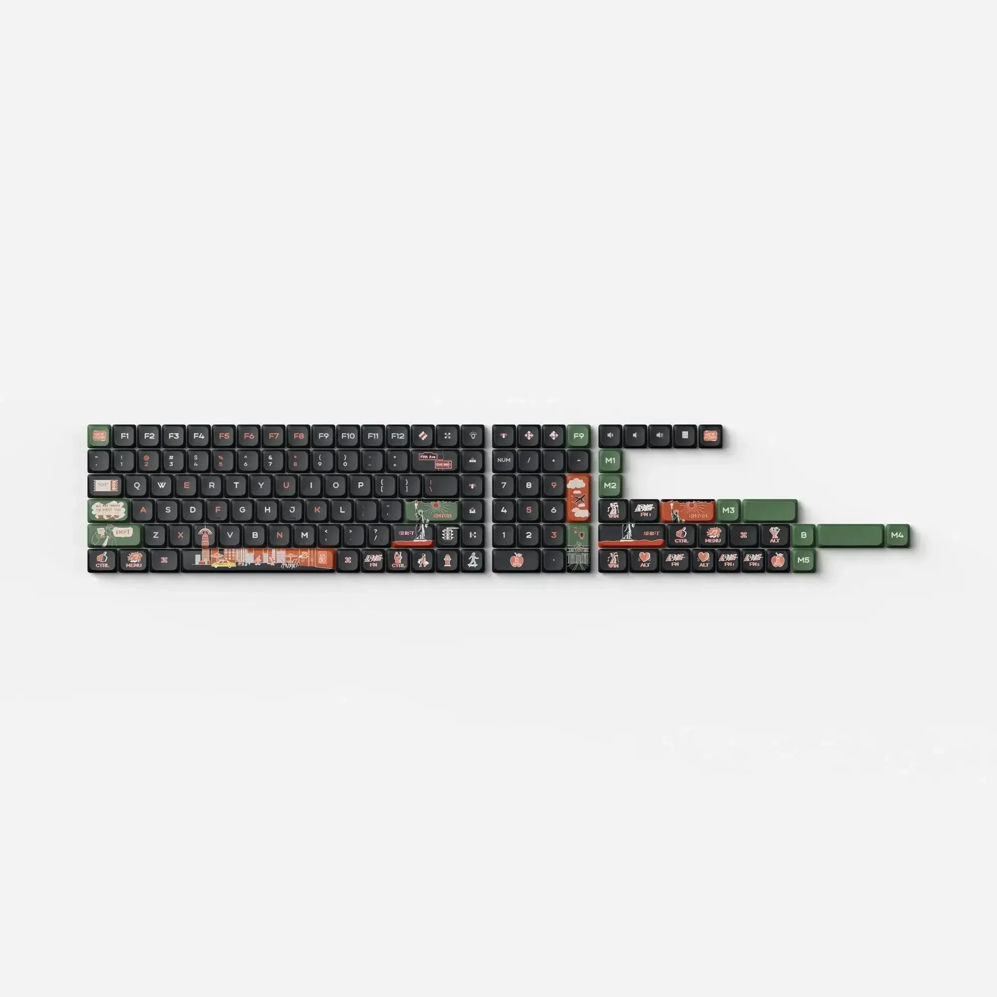 Keychron - Low Profile LSA Dye-Sub PBT Full Set Keycap Set - New York - Image 2