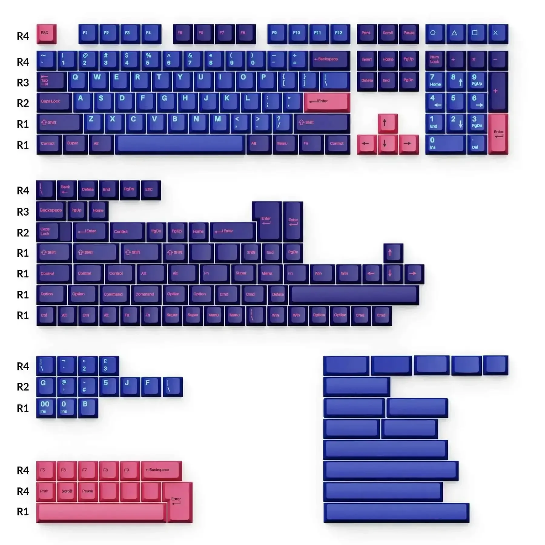 Keychron - OEM Dye-Sub PBT Full Set Keycap Set - Player