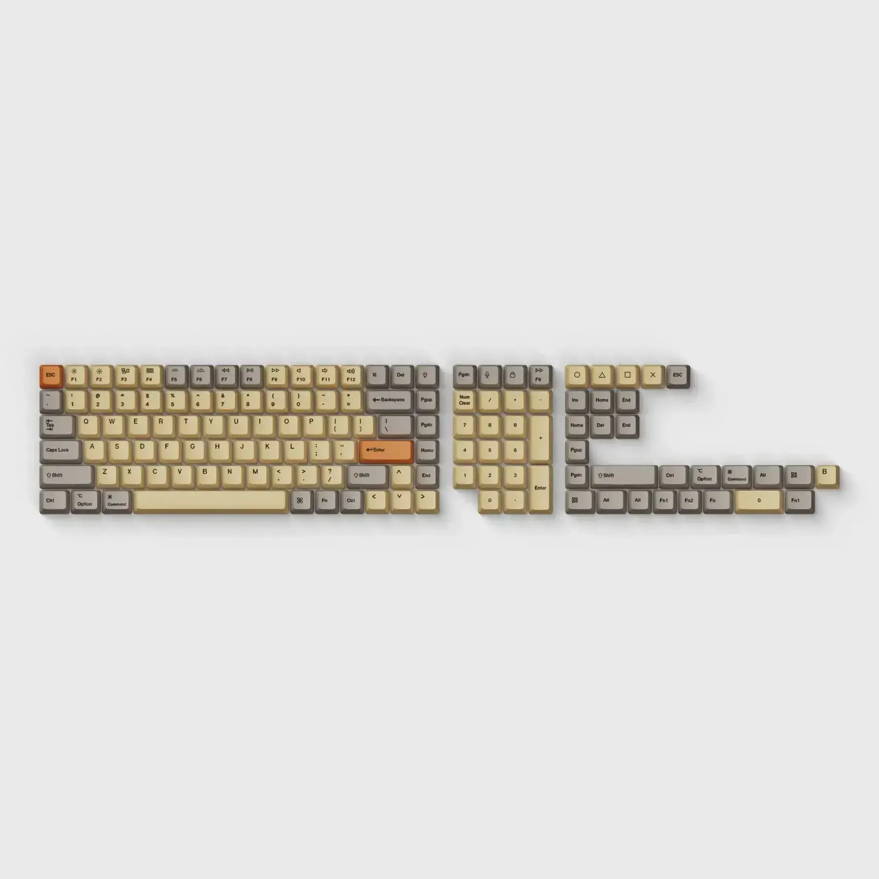 Keychron - OEM Dye-Sub PBT Keycap Set - Wheat Grey - Image 2