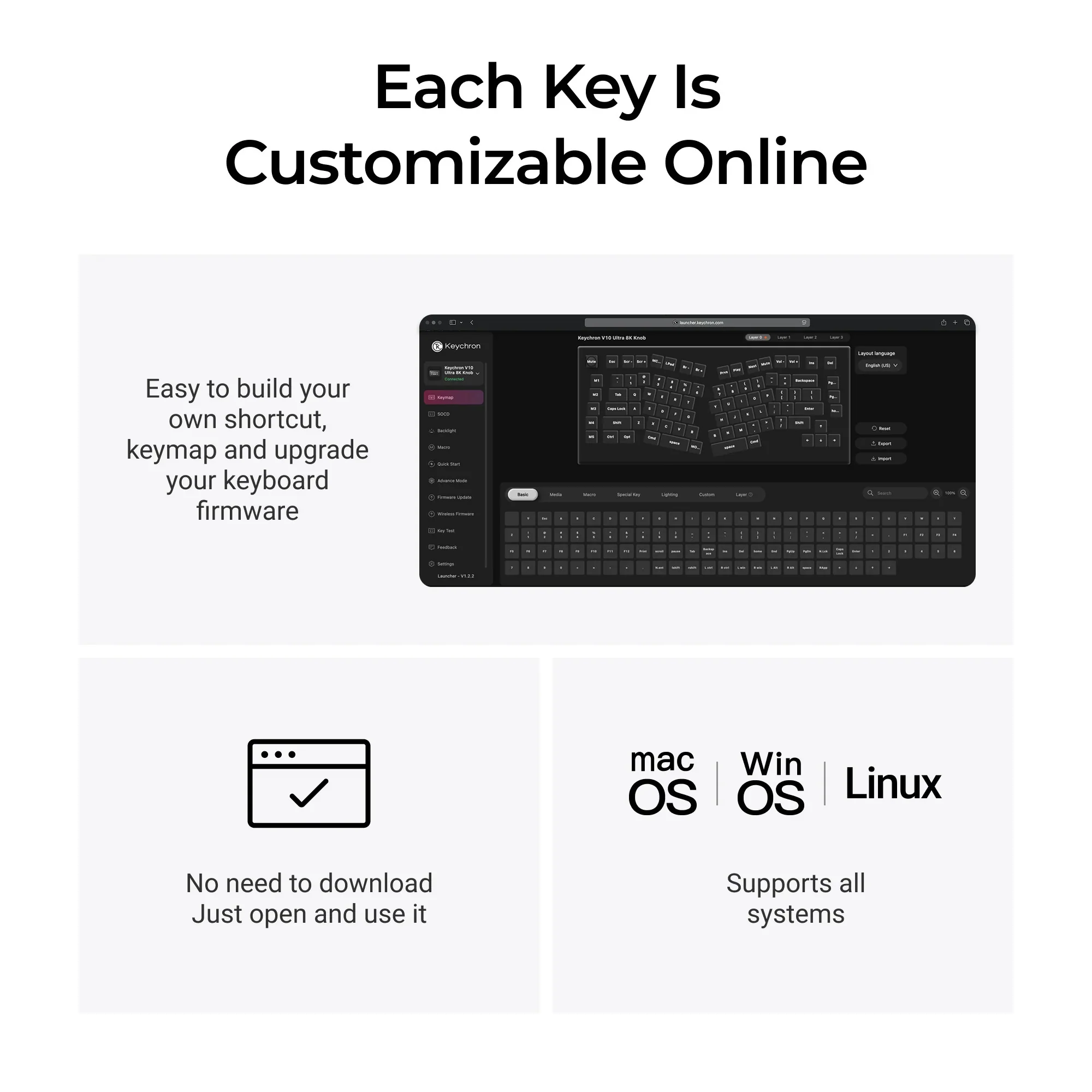 Keychron - V10 Ultra 8K Wireless Custom Mechanical Keyboard - Bezprzewodowa Klawiatura Mechaniczna - Image 10