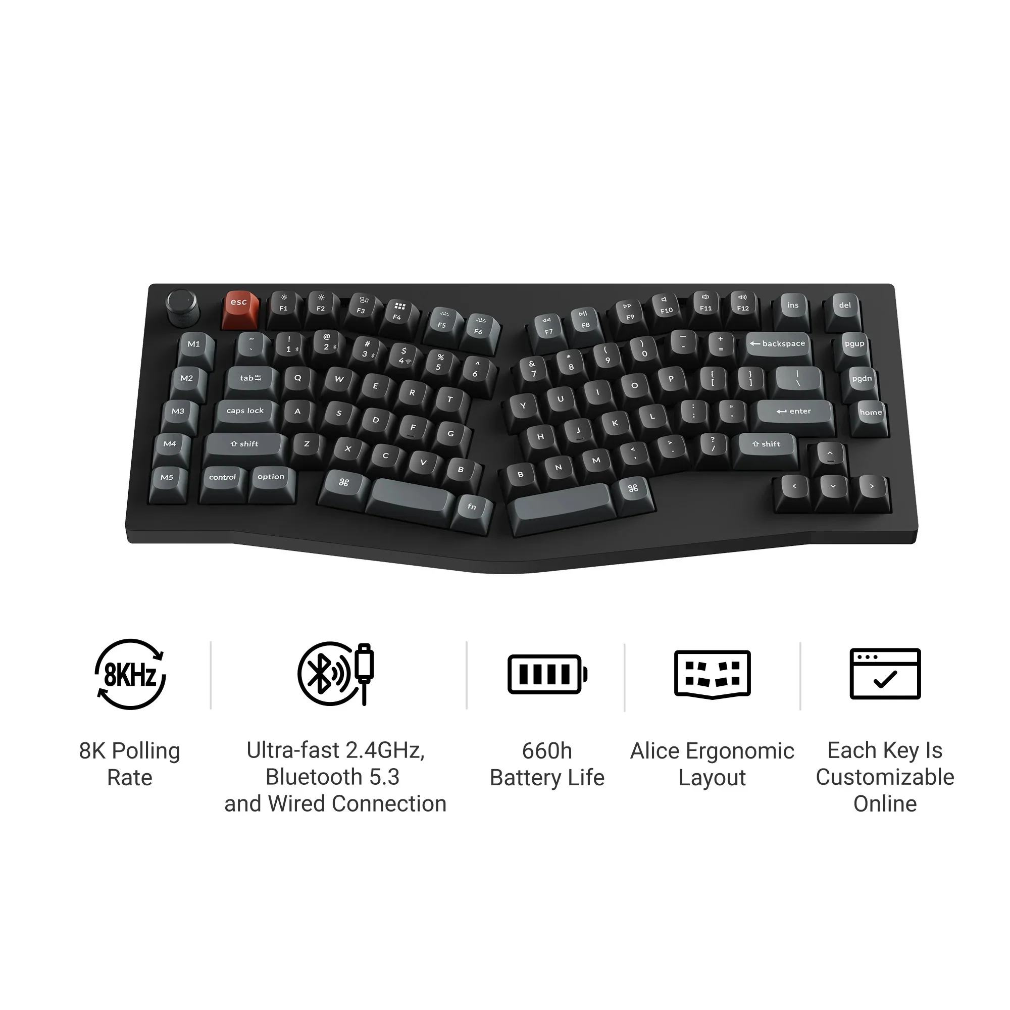 Keychron - V10 Ultra 8K Wireless Custom Mechanical Keyboard - Bezprzewodowa Klawiatura Mechaniczna - Image 4