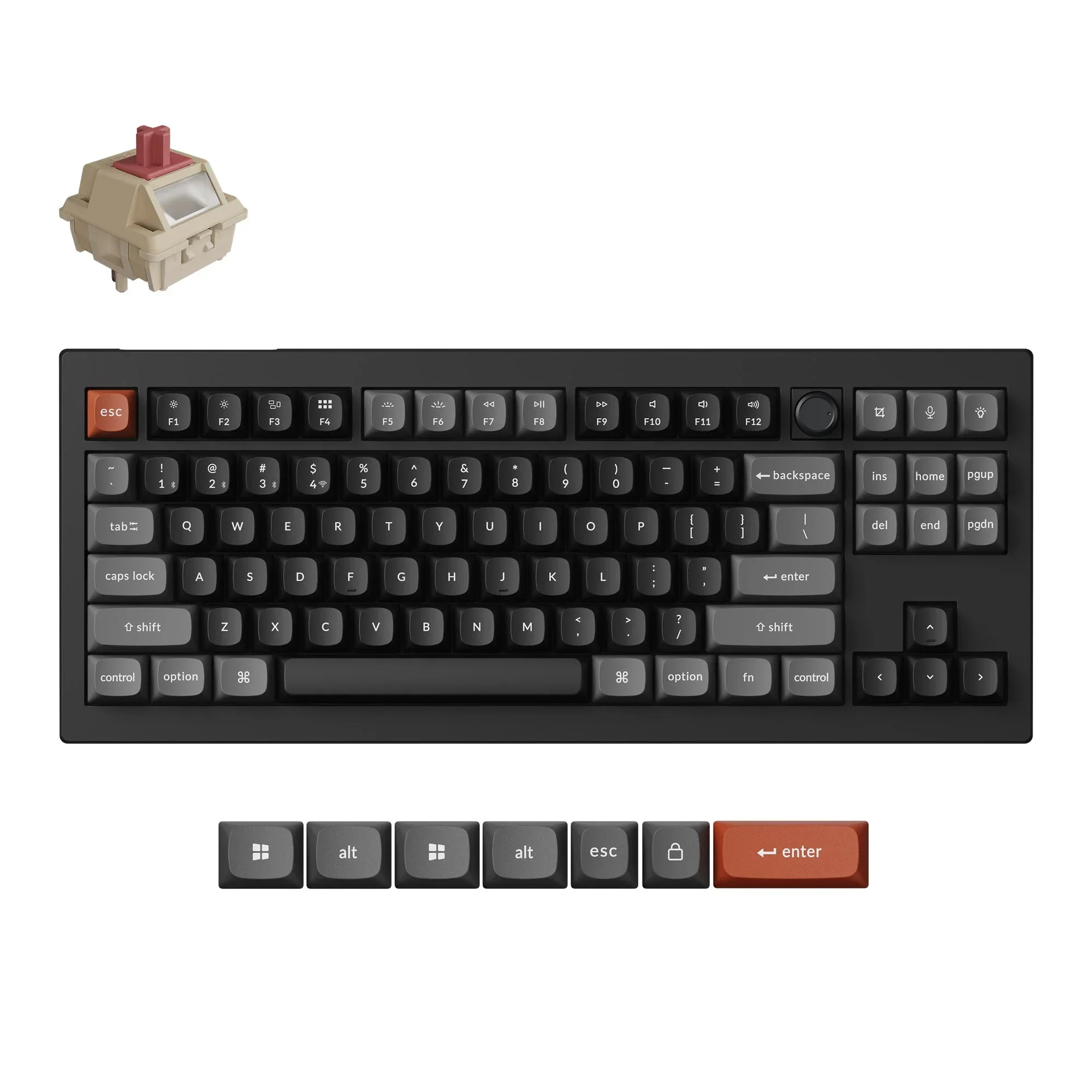 Keychron - V3 Ultra 8K Wireless Custom Mechanical Keyboard - Bezprzewodowa Klawiatura Mechaniczna