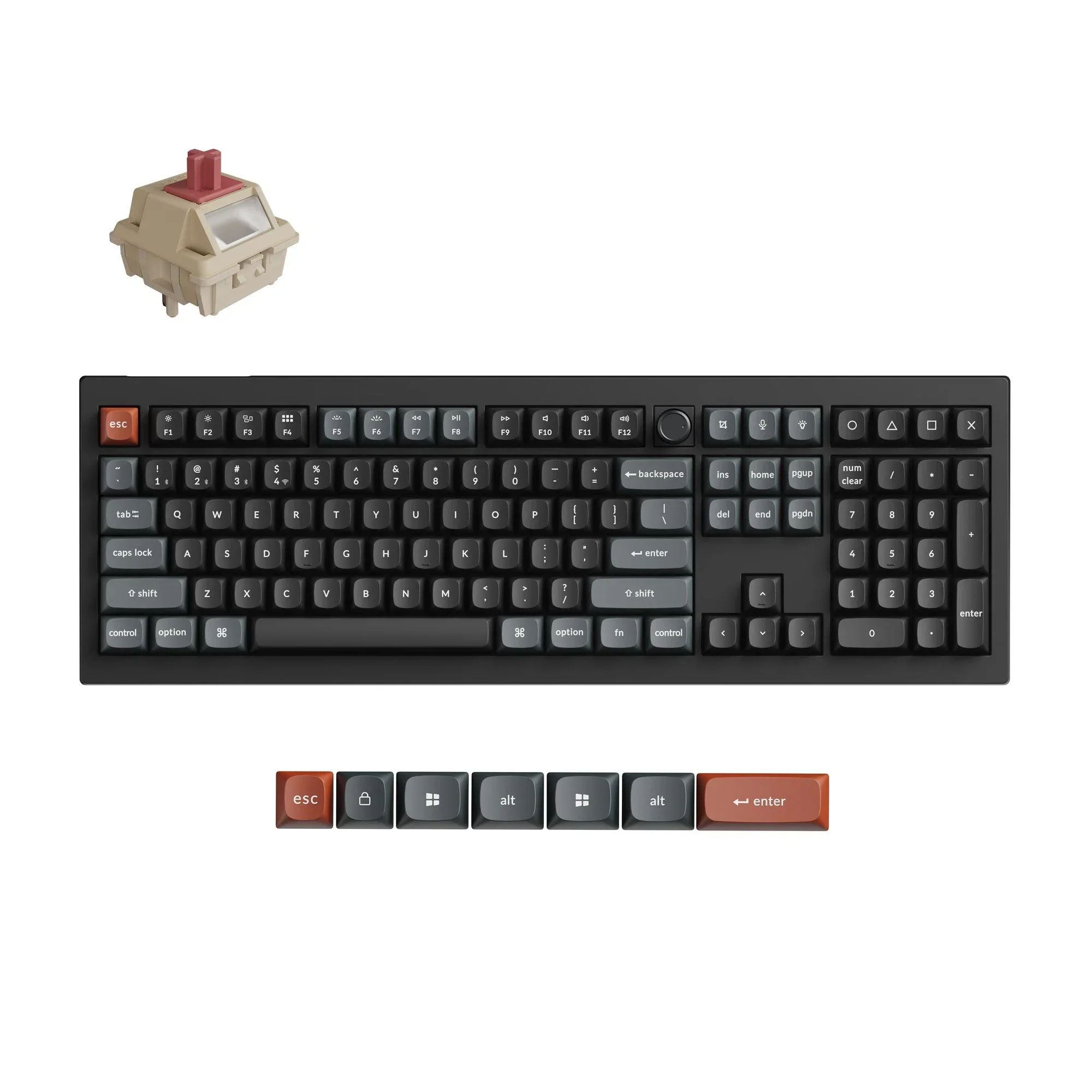 Keychron - V6 Ultra 8K Wireless Custom Mechanical Keyboard - Bezprzewodowa Klawiatura Mechaniczna