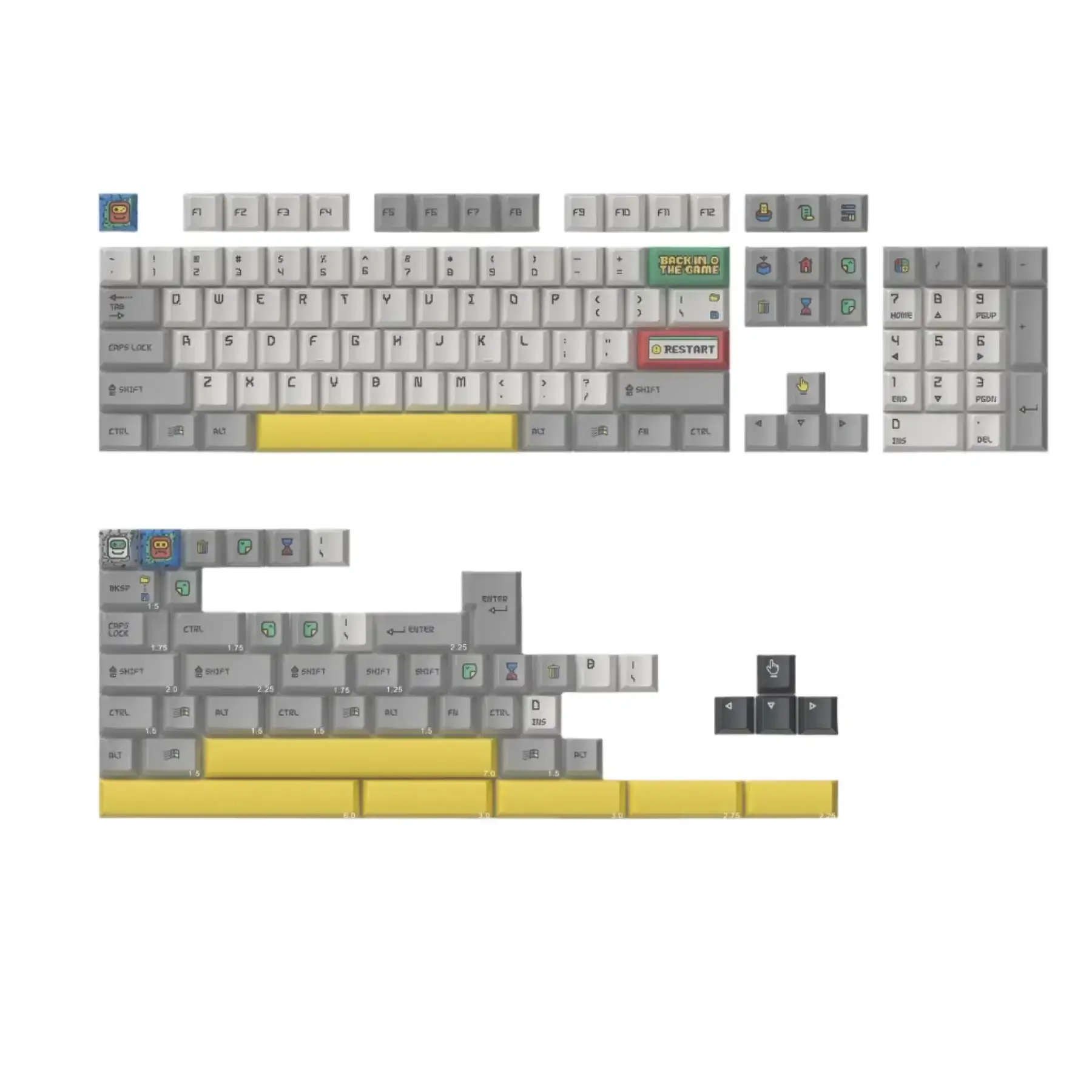 KeyTok - Back In The Game Dye-Sub Cherry  PBT Keycaps - Image 4
