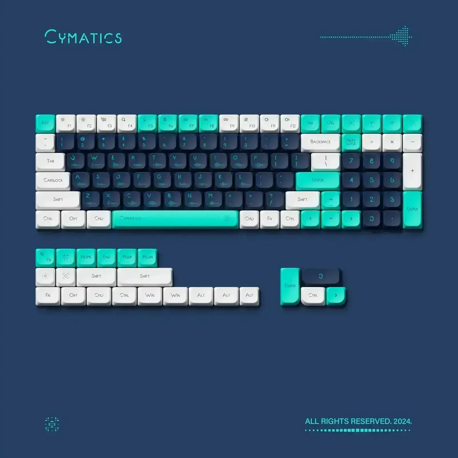 NuPhy - Cymatics nSA Profile Dye-sub PBT Keycaps - Niskoprofilowe Nasadki do Klawiatury - Image 6