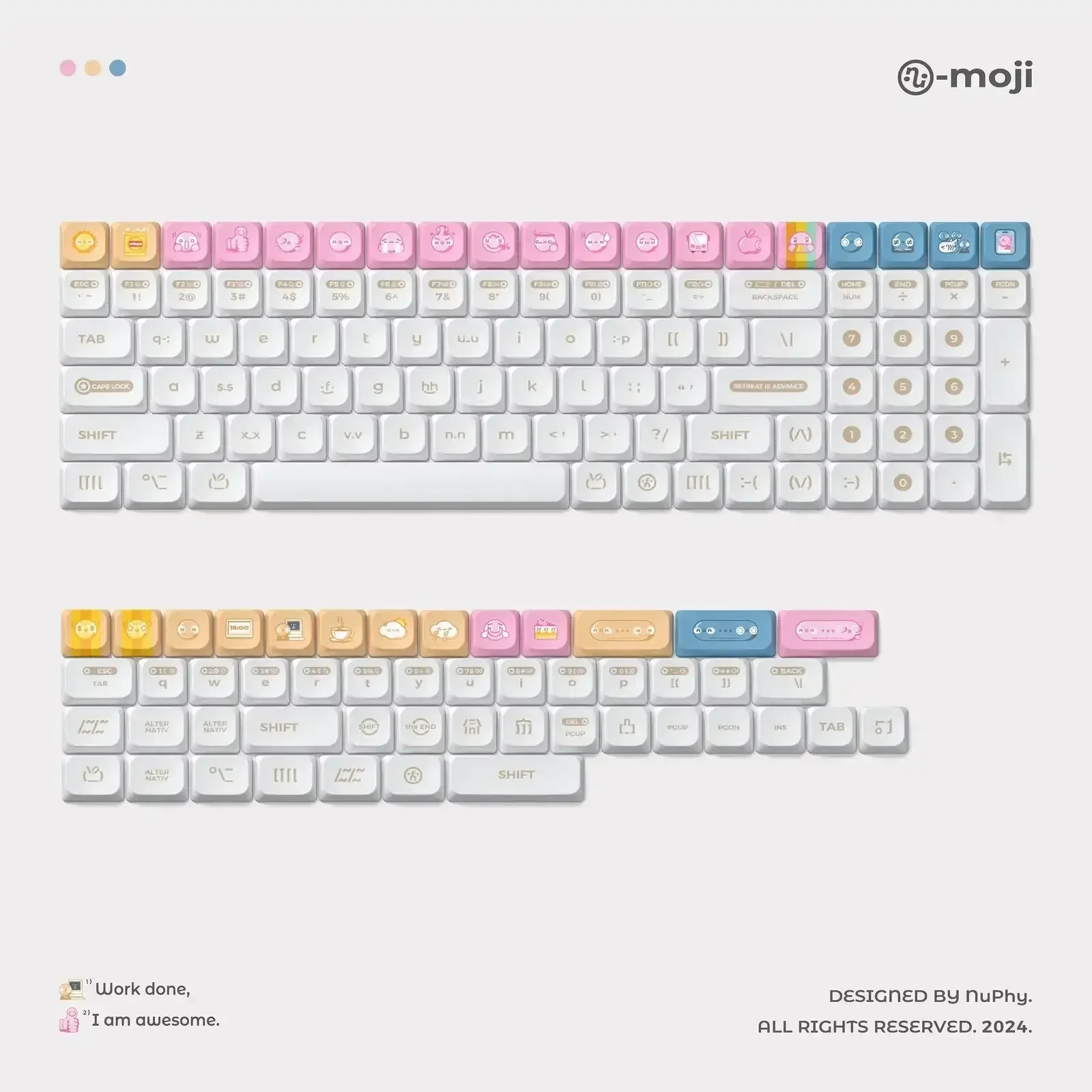 NuPhy - Numoji nSA Profile Dye-sub PBT Keycaps - Niskoprofilowe Nasadki do Klawiatury - Image 2